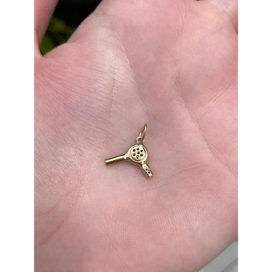 Vintage 14k Yellow Gold Blow Dryer Charm