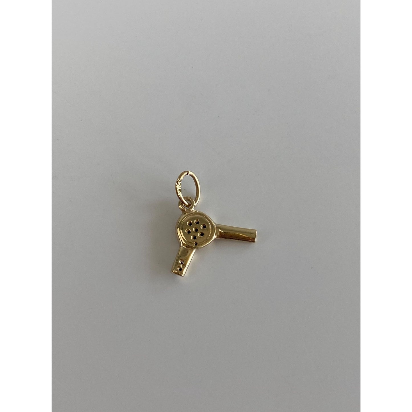 Vintage 14k Yellow Gold Blow Dryer Charm