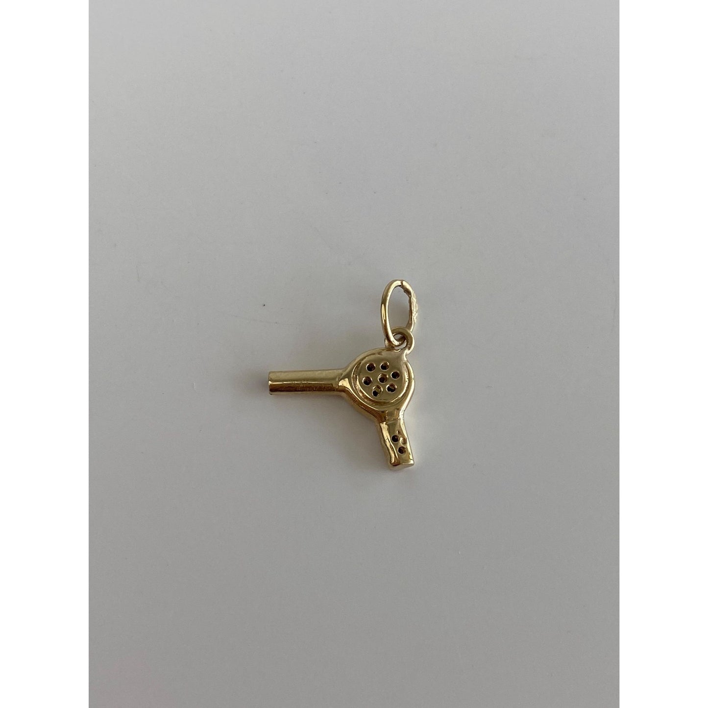 Vintage 14k Yellow Gold Blow Dryer Charm