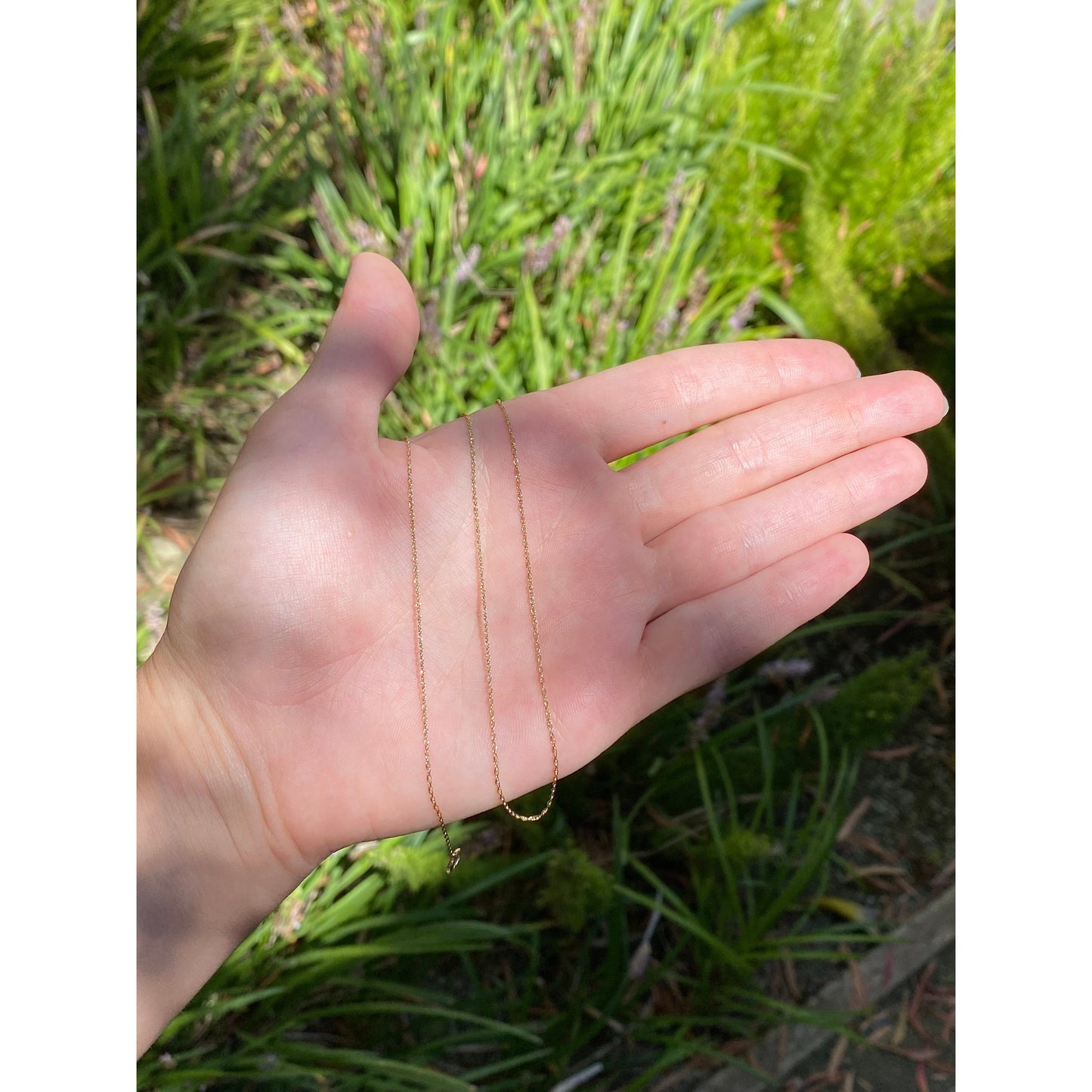 Vintage Solid 14k Yellow Gold Dainty Chain Necklace - 18.75 inches