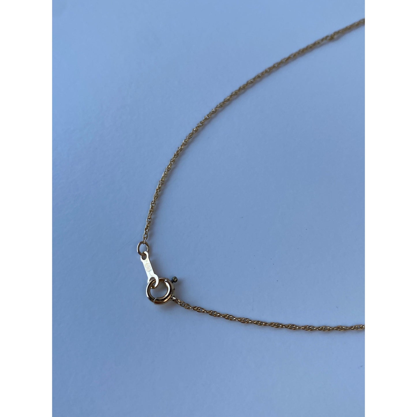 Vintage Solid 14k Yellow Gold Dainty Chain Necklace - 18.75 inches