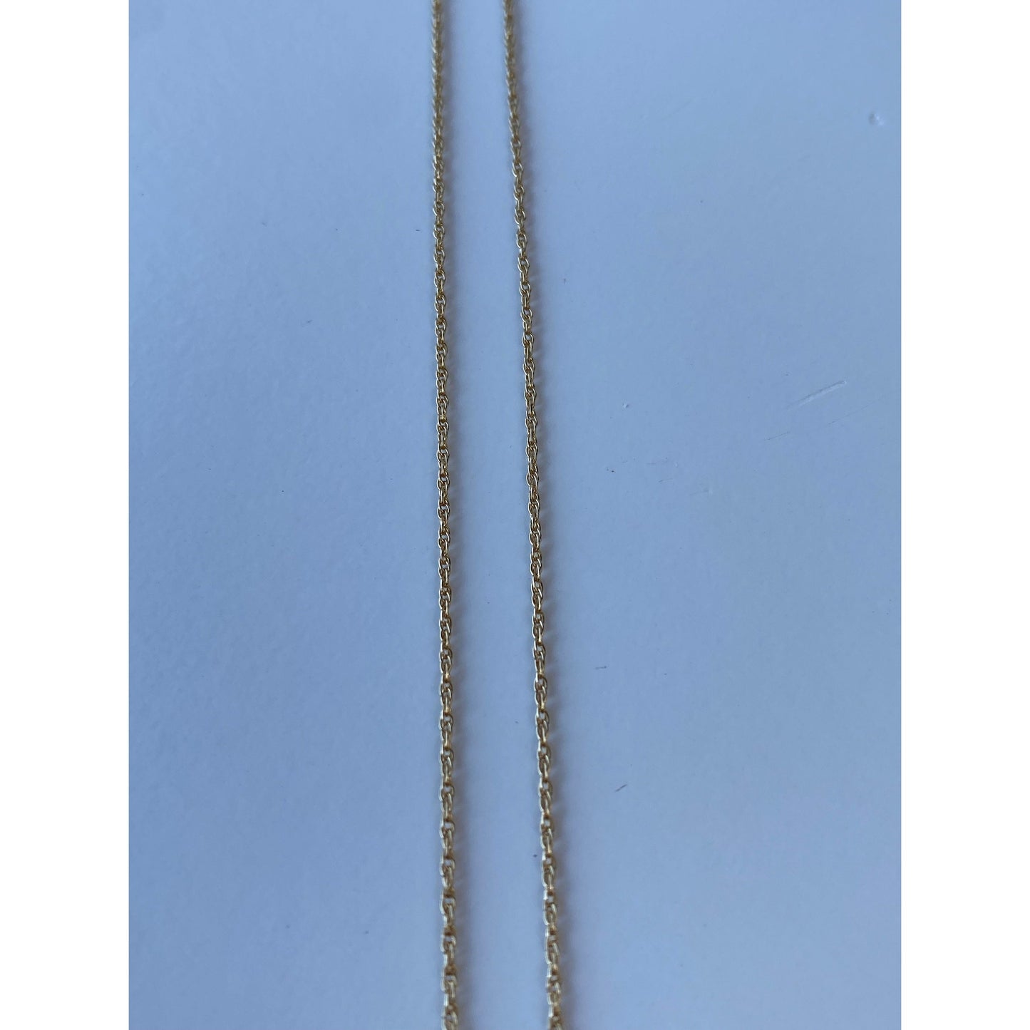 Vintage Solid 14k Yellow Gold Dainty Chain Necklace - 18.75 inches