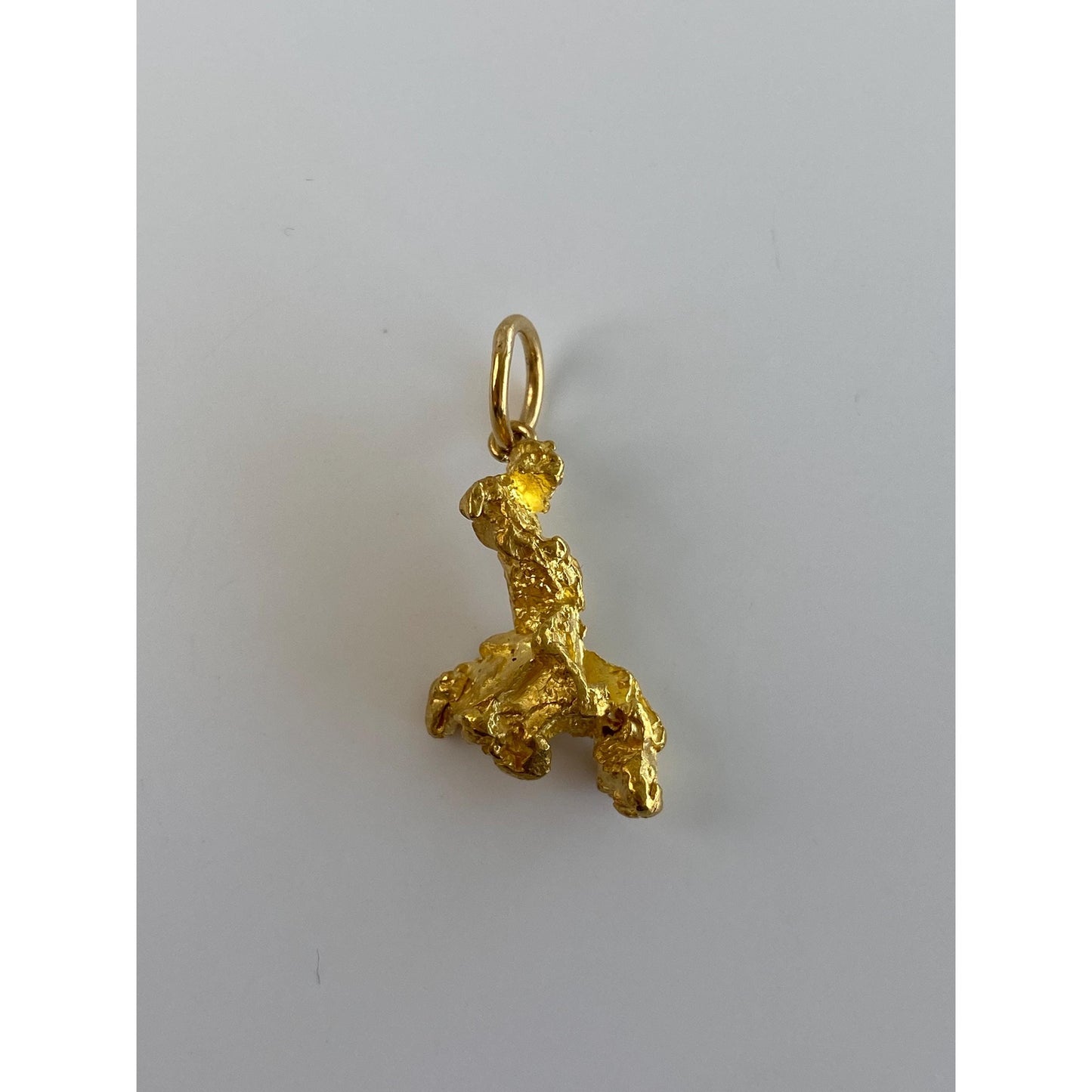 Vintage Solid 23k Yellow Gold Nugget Stick Pin Conversion Charm