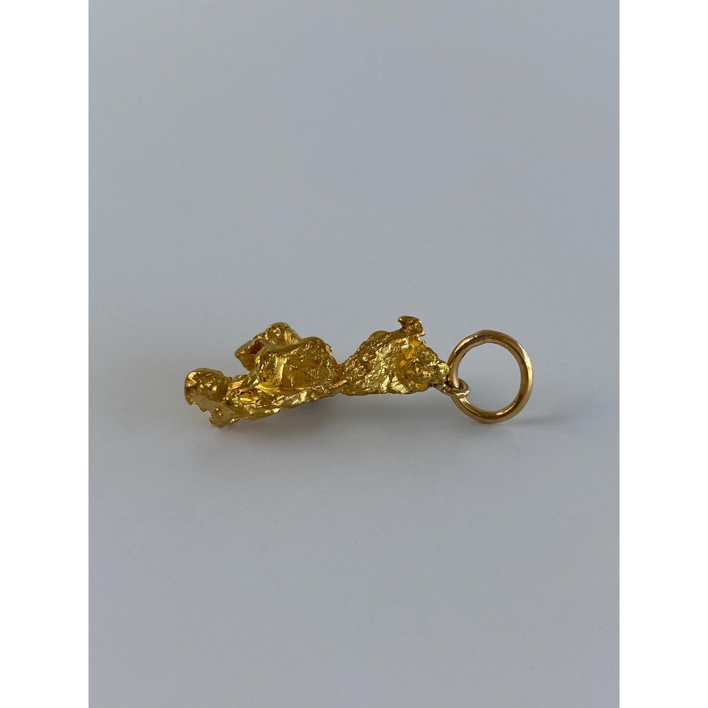 Vintage Solid 23k Yellow Gold Nugget Stick Pin Conversion Charm
