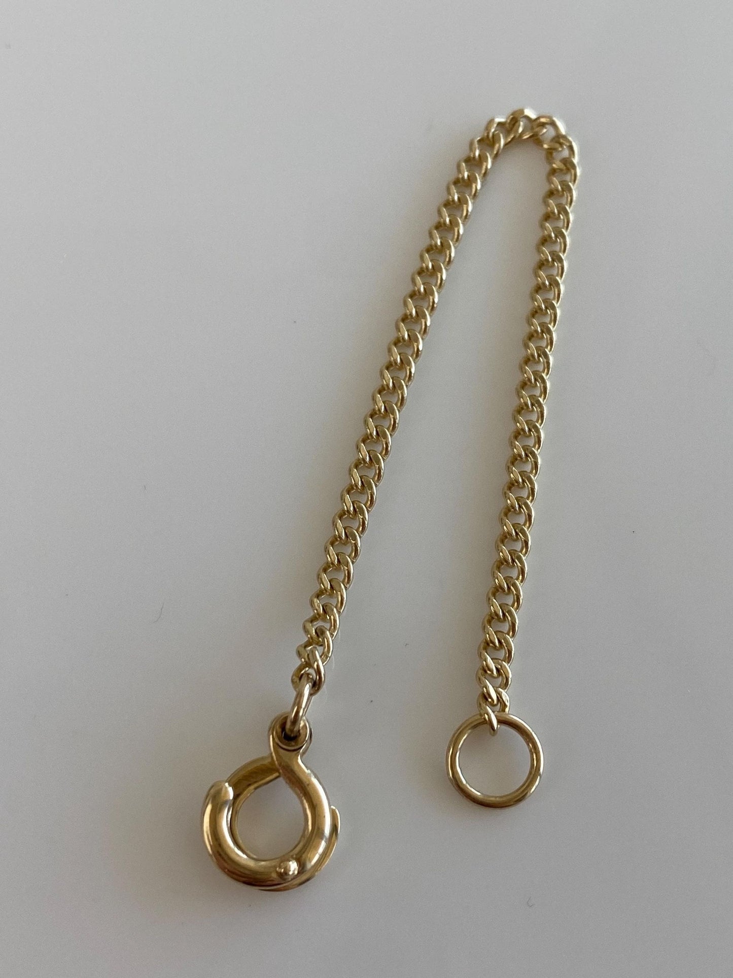 Vintage Solid 14k Yellow Gold Curb Chain Extender Chain - 4.5 inches
