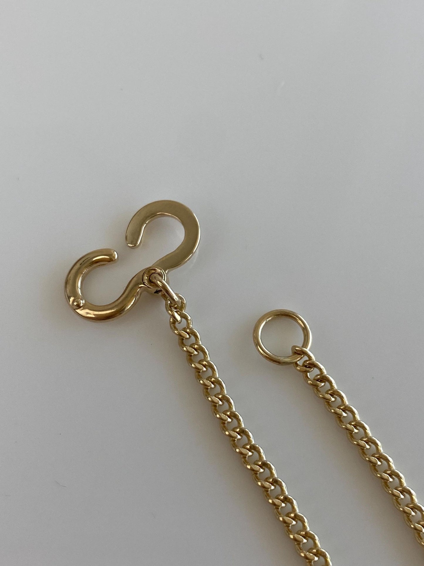 Vintage Solid 14k Yellow Gold Curb Chain Extender Chain - 4.5 inches
