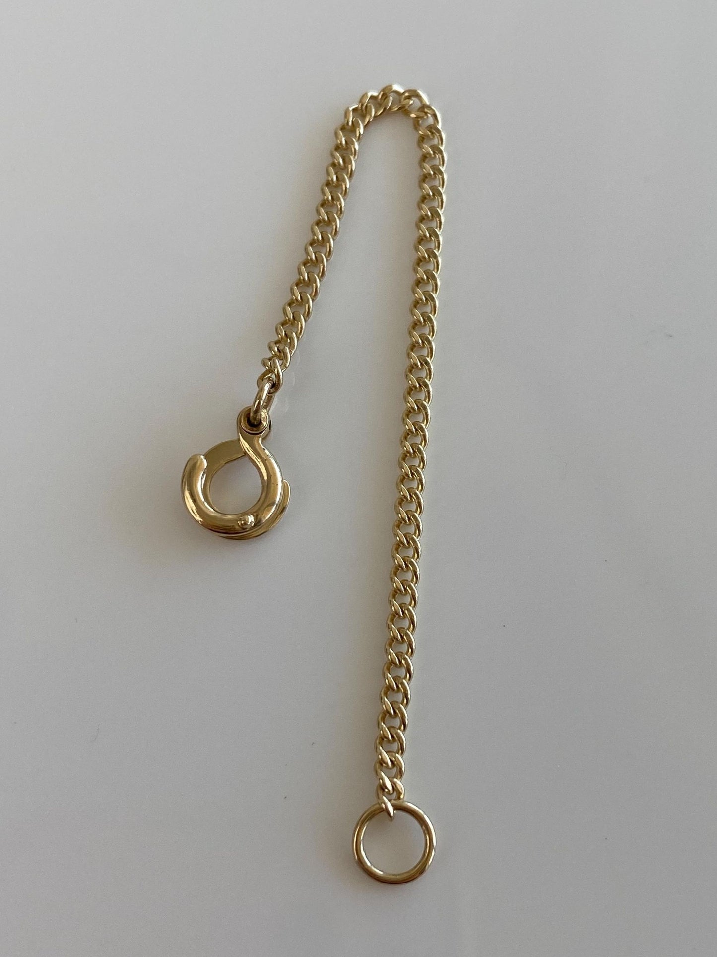Vintage Solid 14k Yellow Gold Curb Chain Extender Chain - 4.5 inches