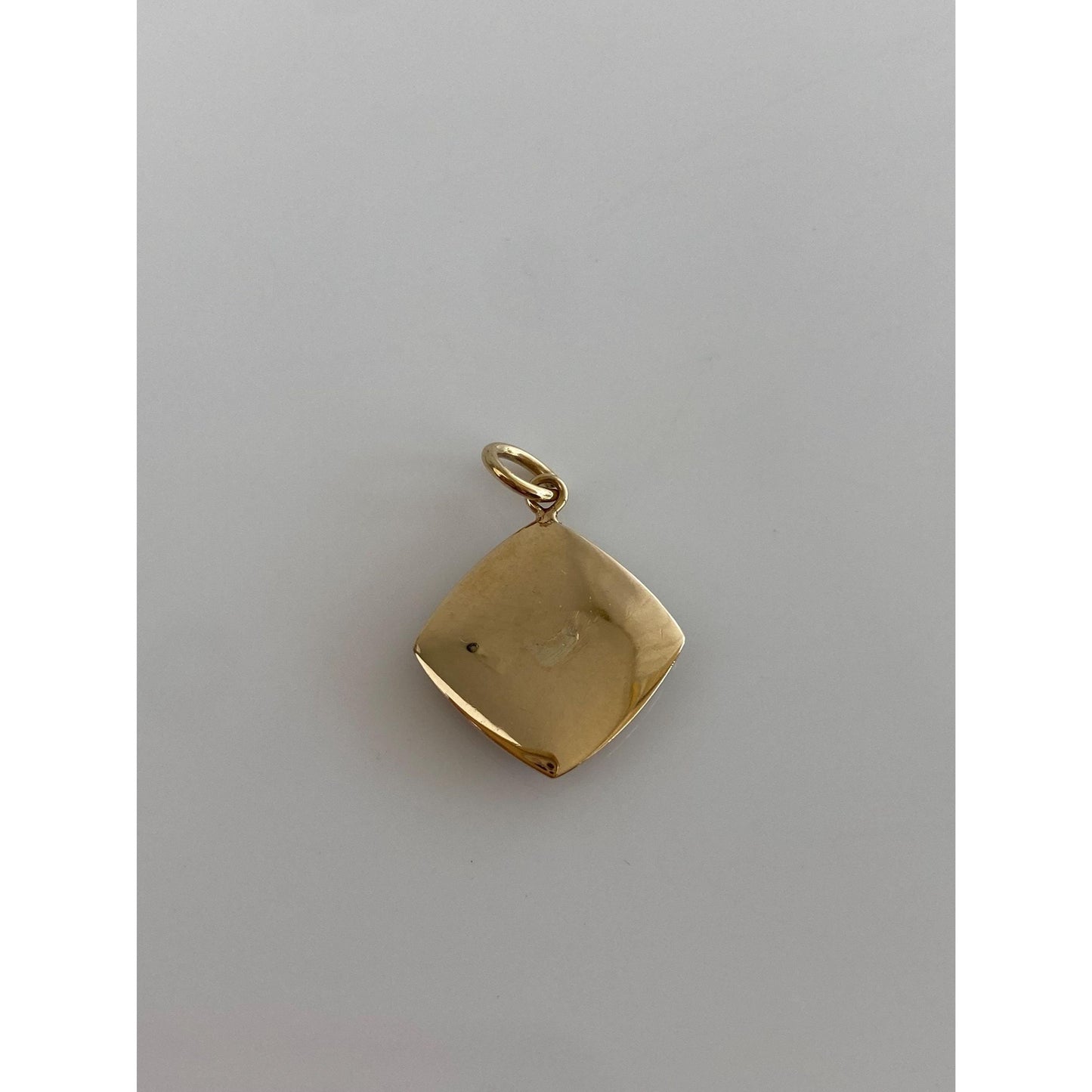 Vintage Solid 14k Yellow Gold Bloodstone Cufflink Conversion Charm