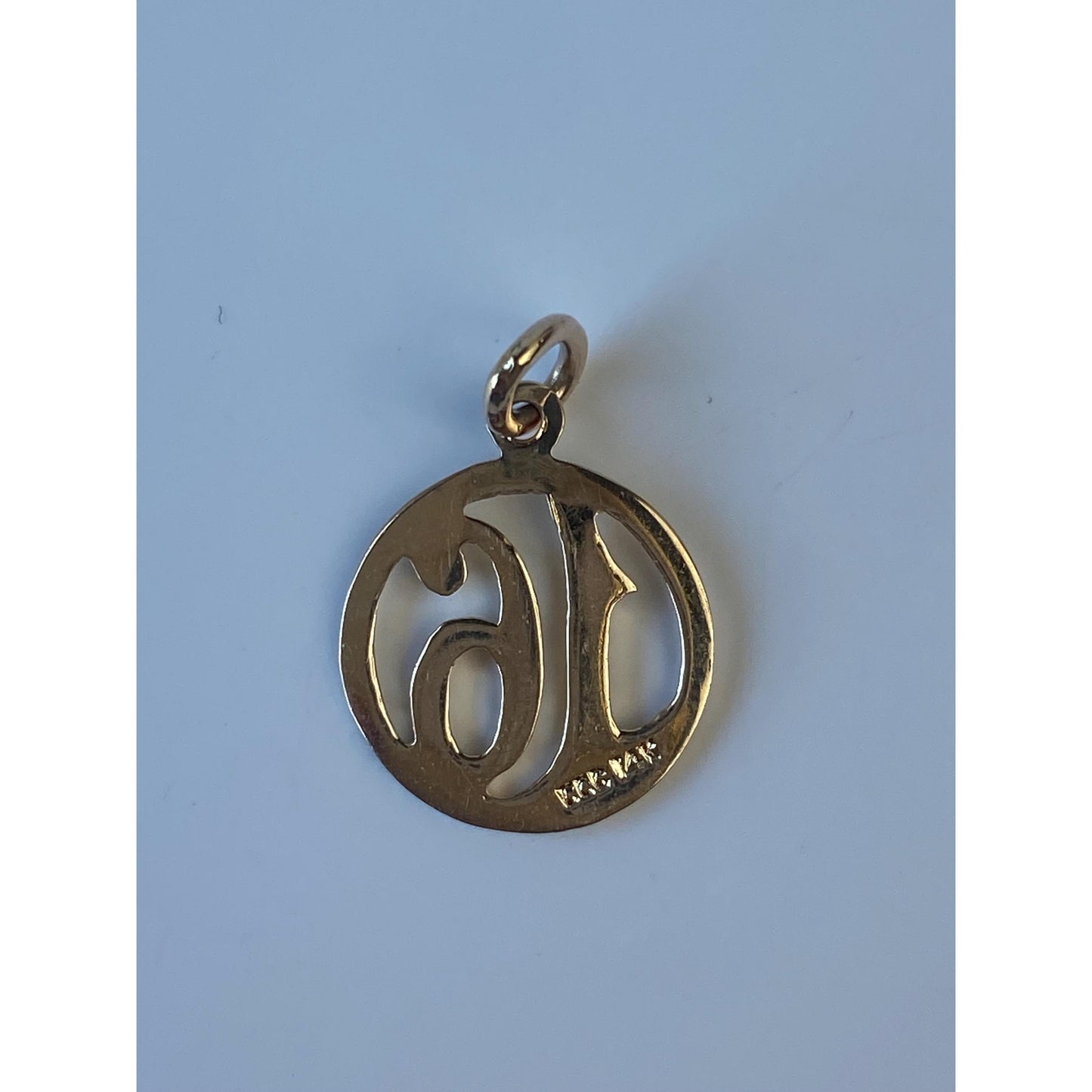 Vintage Solid 14k Yellow Gold '16' Charm