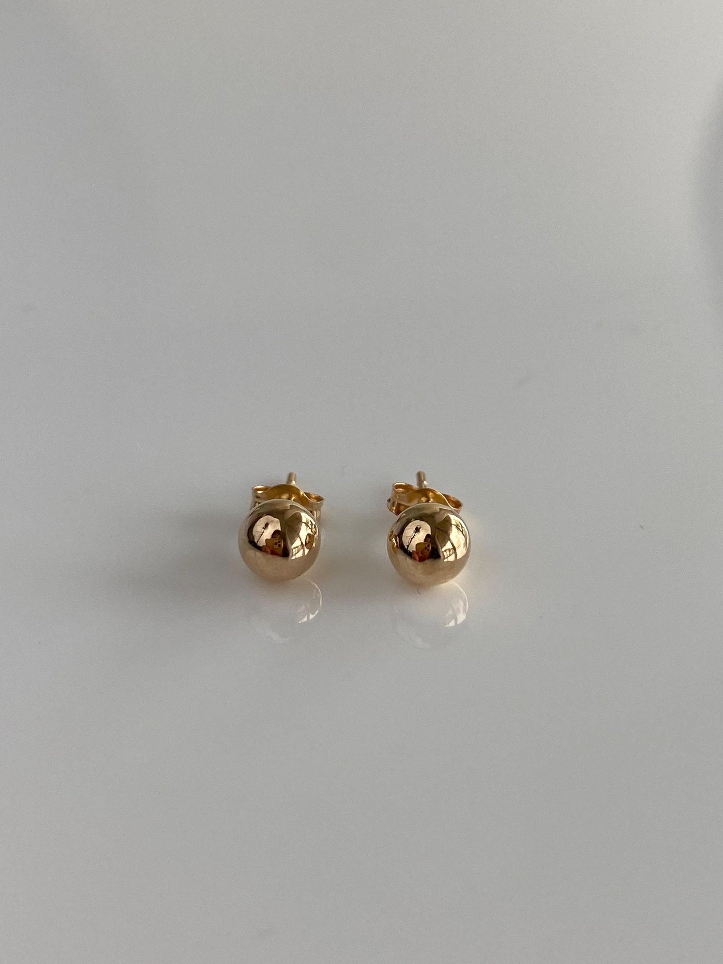 Vintage 10k Yellow Gold Ball Stud Earrings