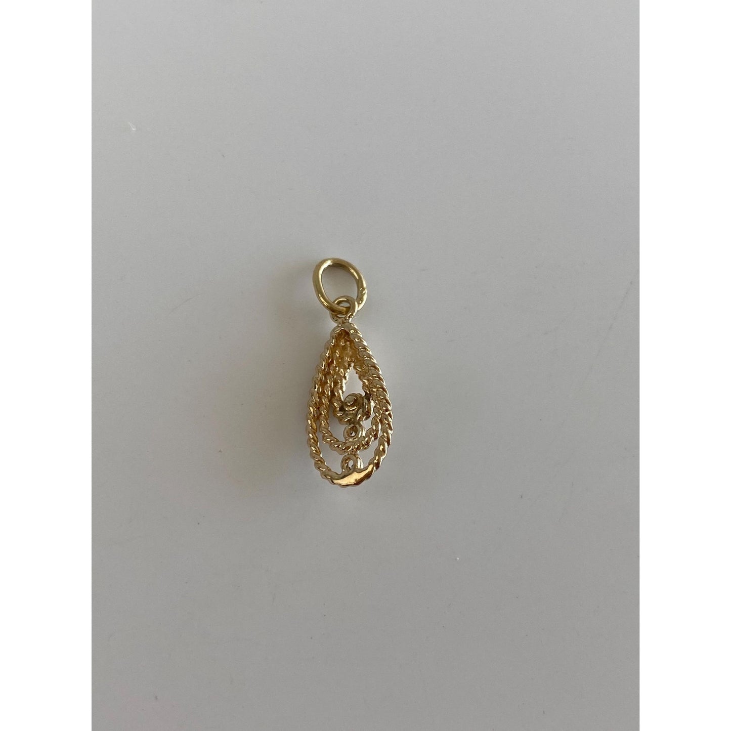 Vintage Solid 14k Yellow Gold Diamond Teardrop Stick Pin Conversion Charm