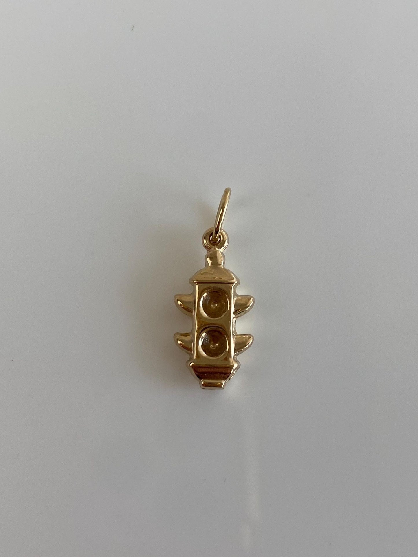 Vintage 14k Yellow Gold Stoplight Charm
