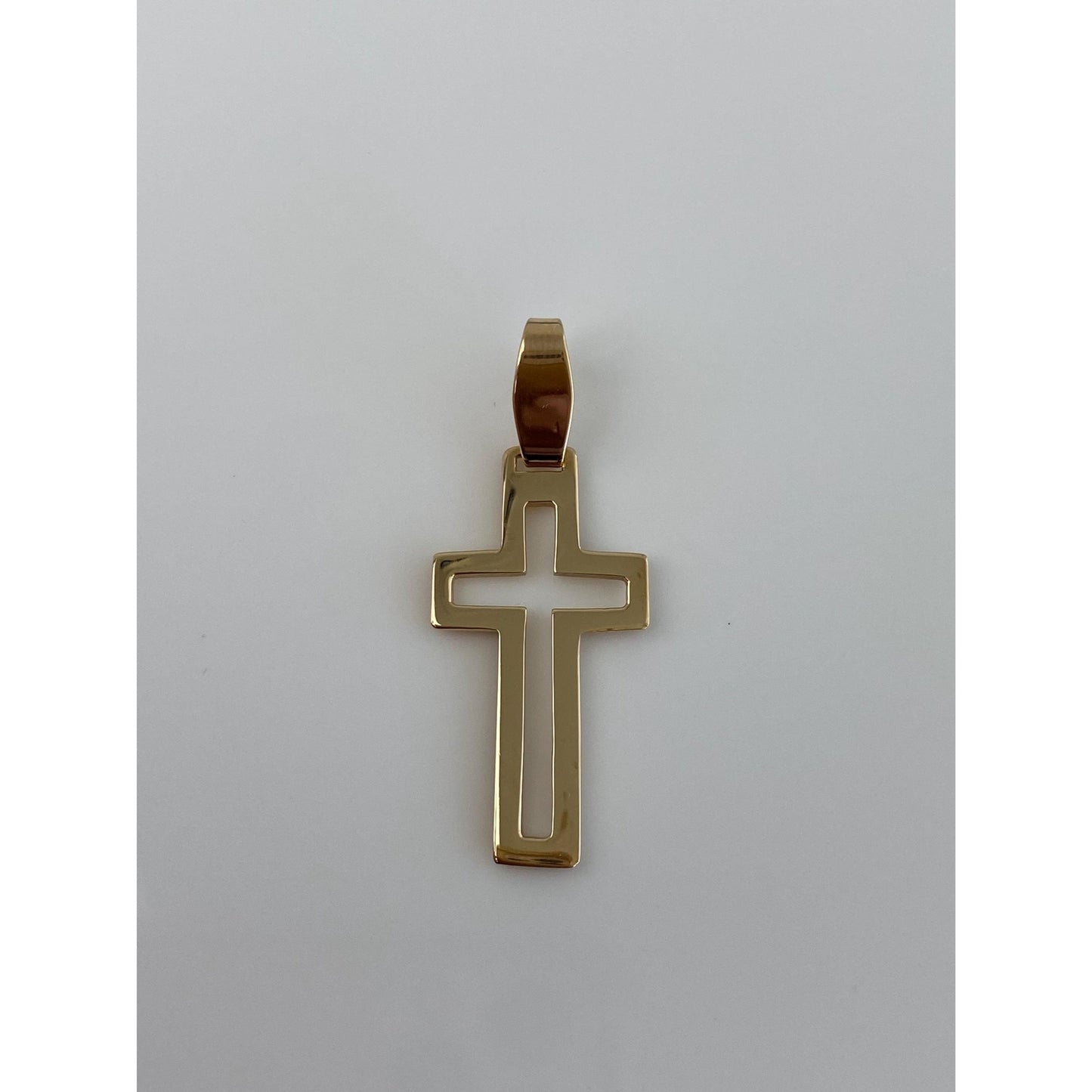 Vintage Solid 14k Yellow Gold Cross Charm