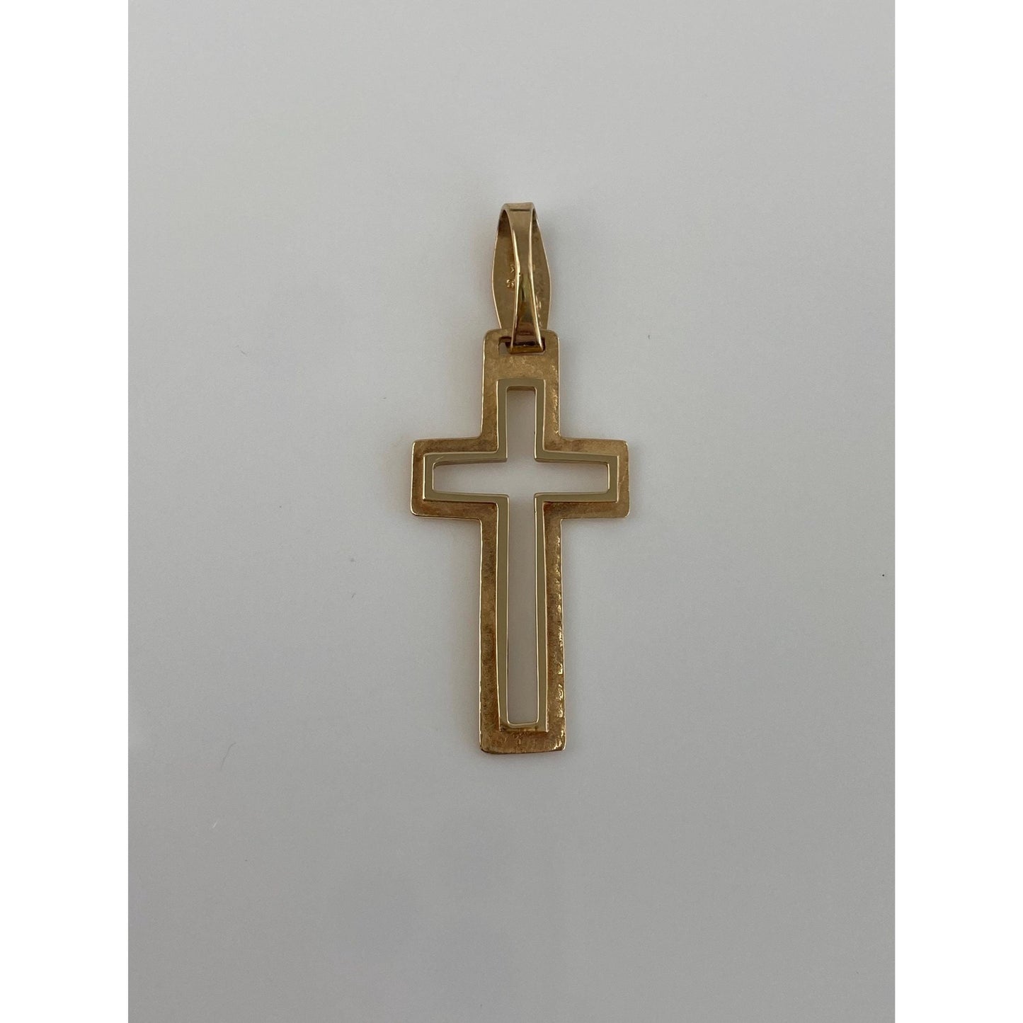 Vintage Solid 14k Yellow Gold Cross Charm