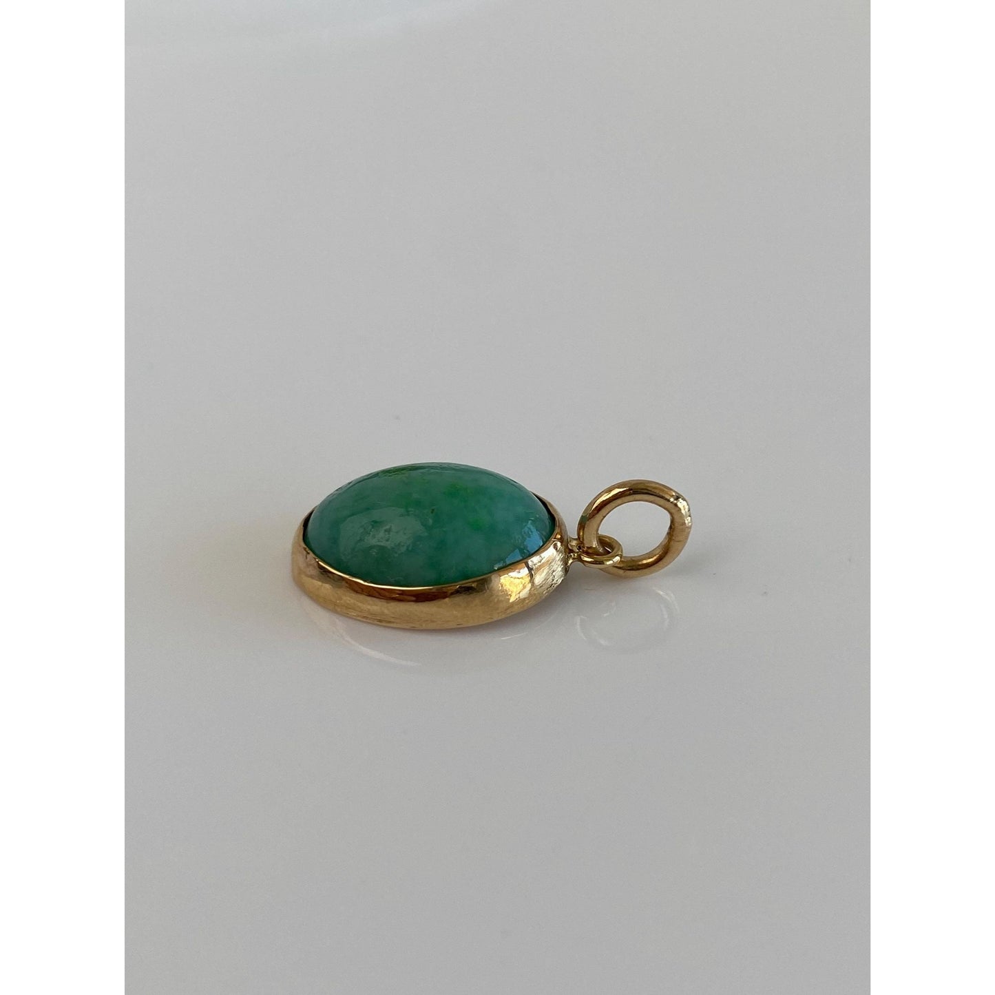 Vintage Solid 14k Yellow Gold Aventurine Charm