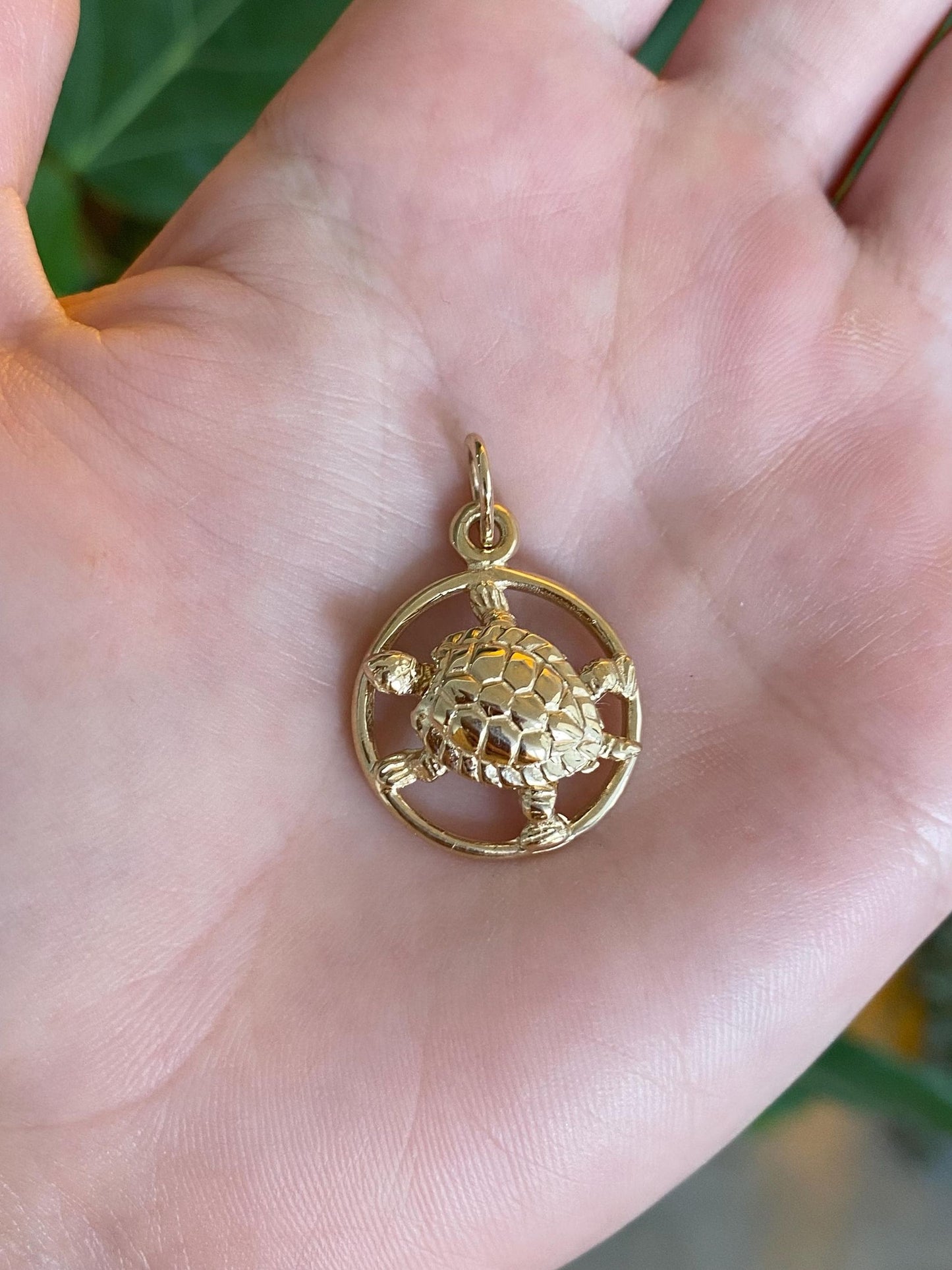 Vintage 14k Yellow Gold Turtle Charm