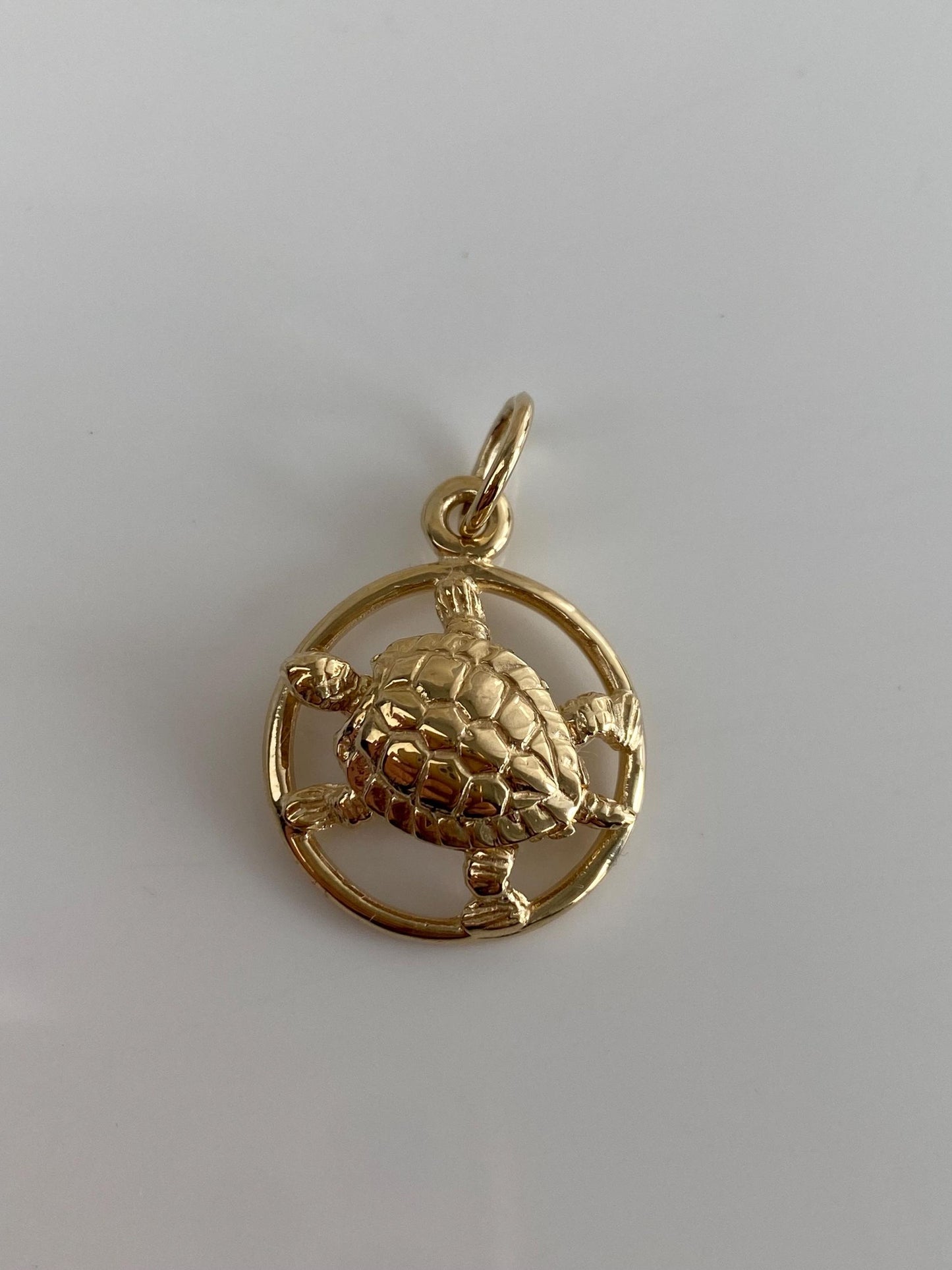 Vintage 14k Yellow Gold Turtle Charm