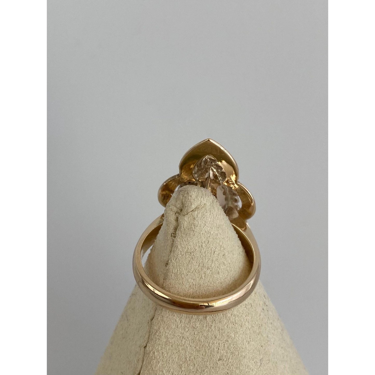 Solid 10k Yellow Gold Nephrite Ring - Size 6.5