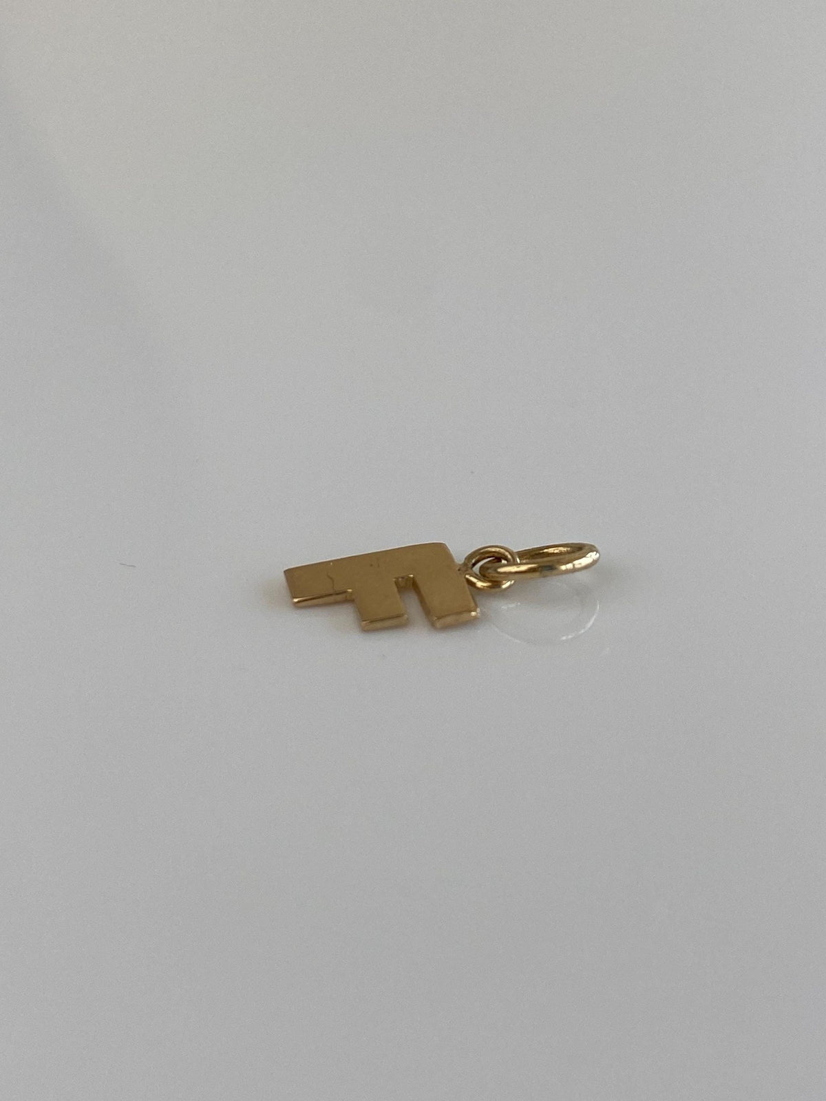 Solid 14k Yellow Gold Initial 'F' Charm