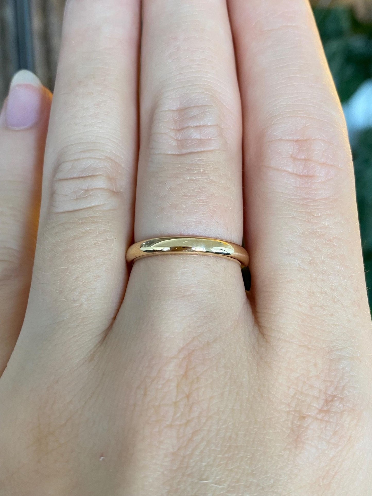 Vintage Solid 18k Yellow Gold Ring Band - Size 6.75