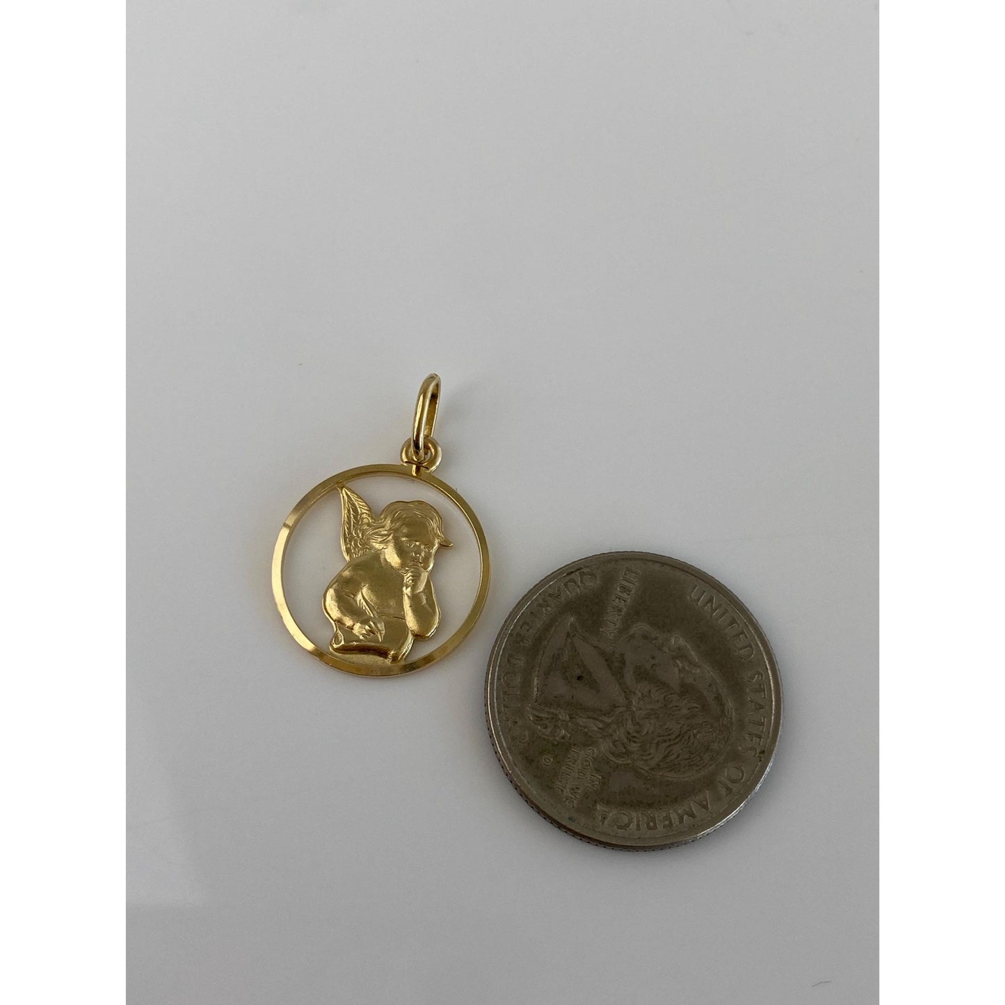 Vintage 14k Yellow Gold Cherub Charm