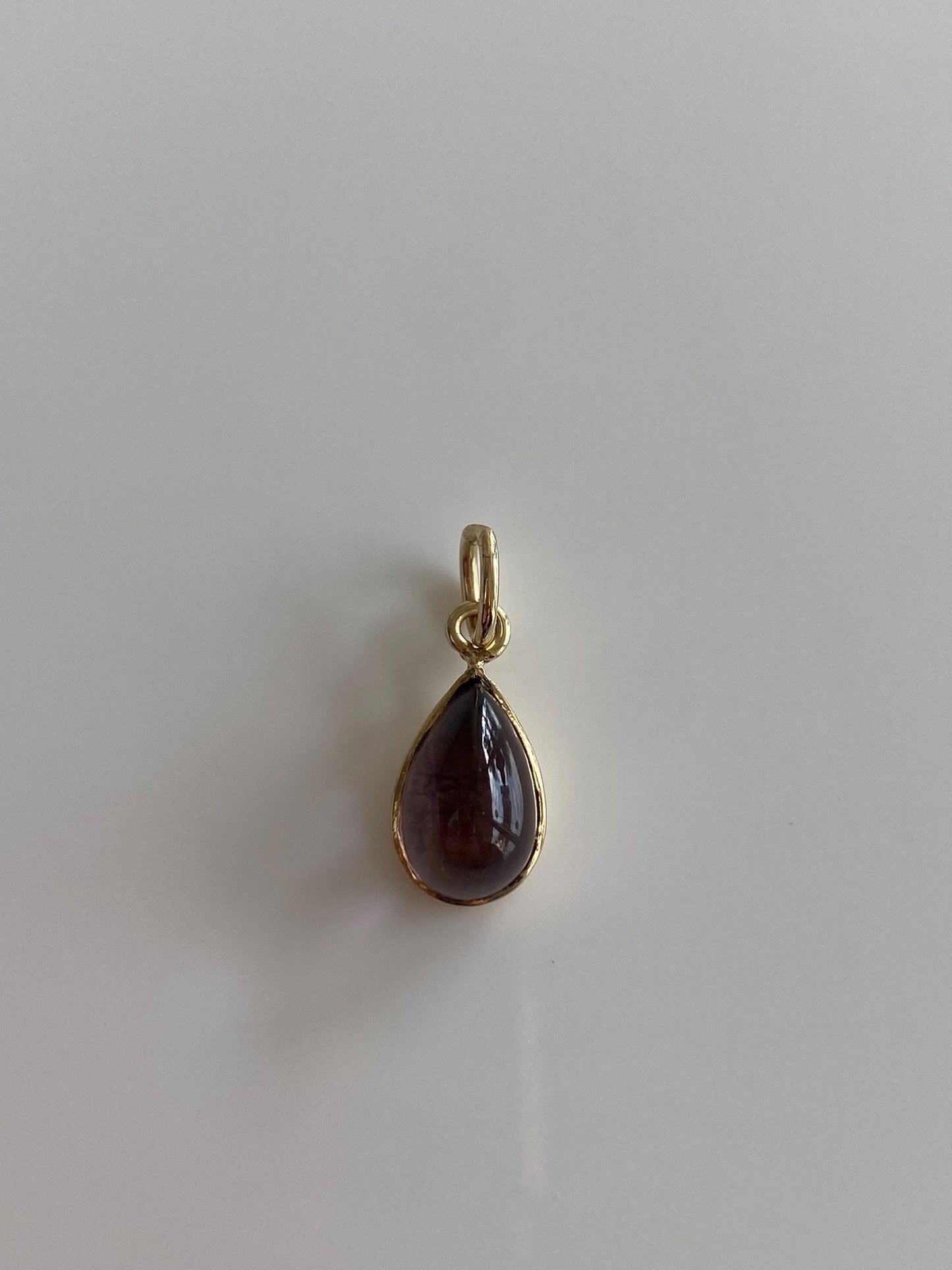Vintage Solid 14k Yellow Gold Amethyst Teardrop Stick Pin Charm