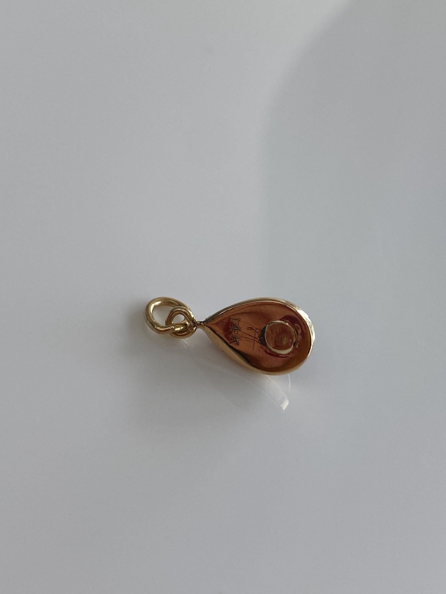 Vintage Solid 14k Yellow Gold Amethyst Teardrop Stick Pin Charm