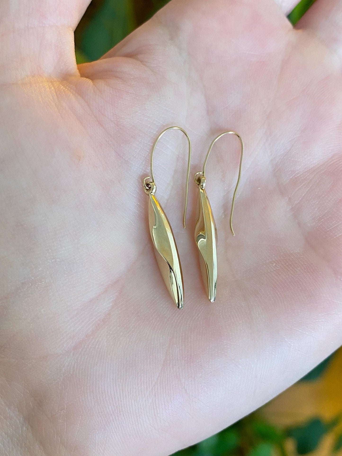 Vintage 14k Yellow Gold Dangle Earrings