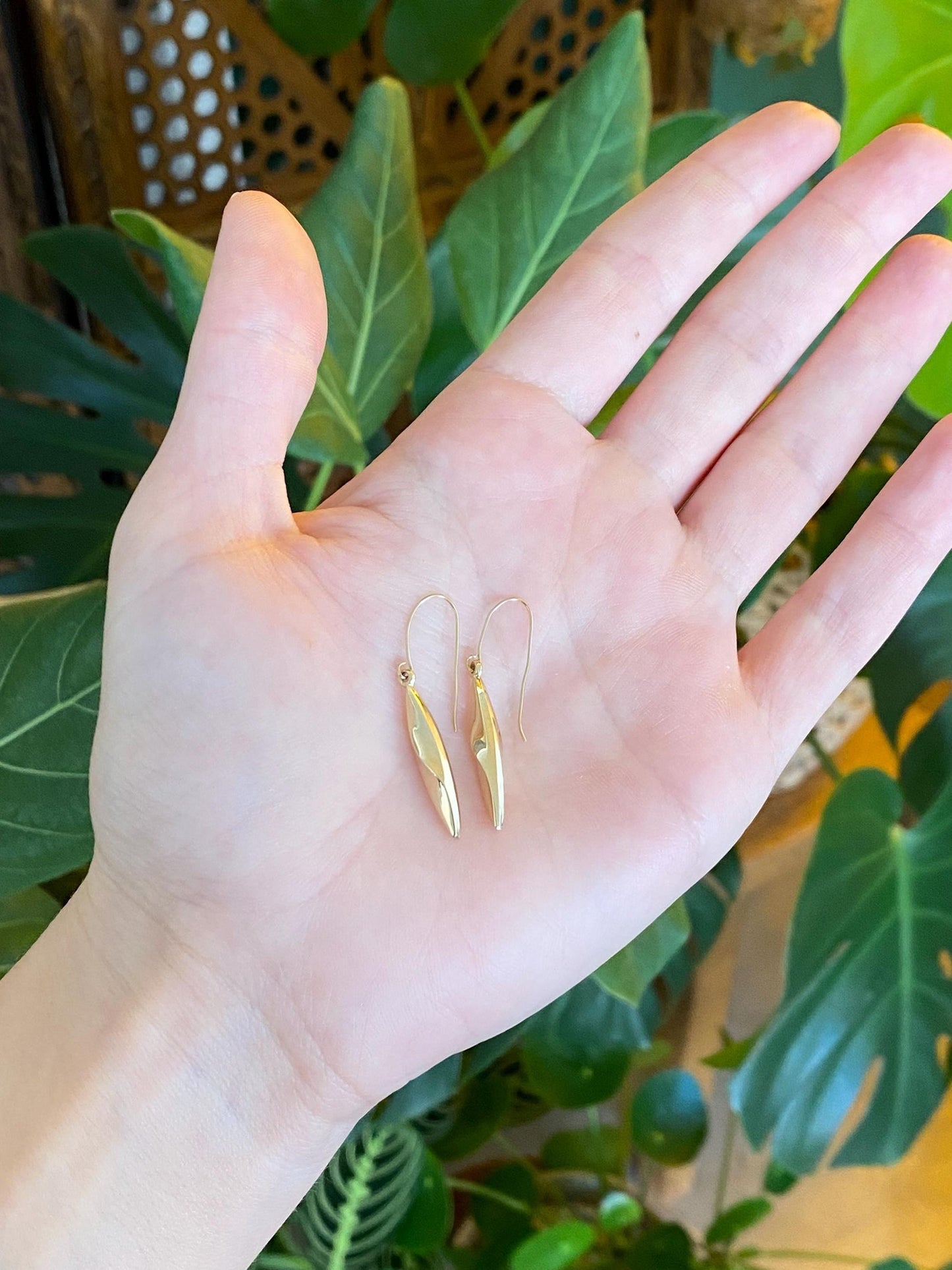 Vintage 14k Yellow Gold Dangle Earrings