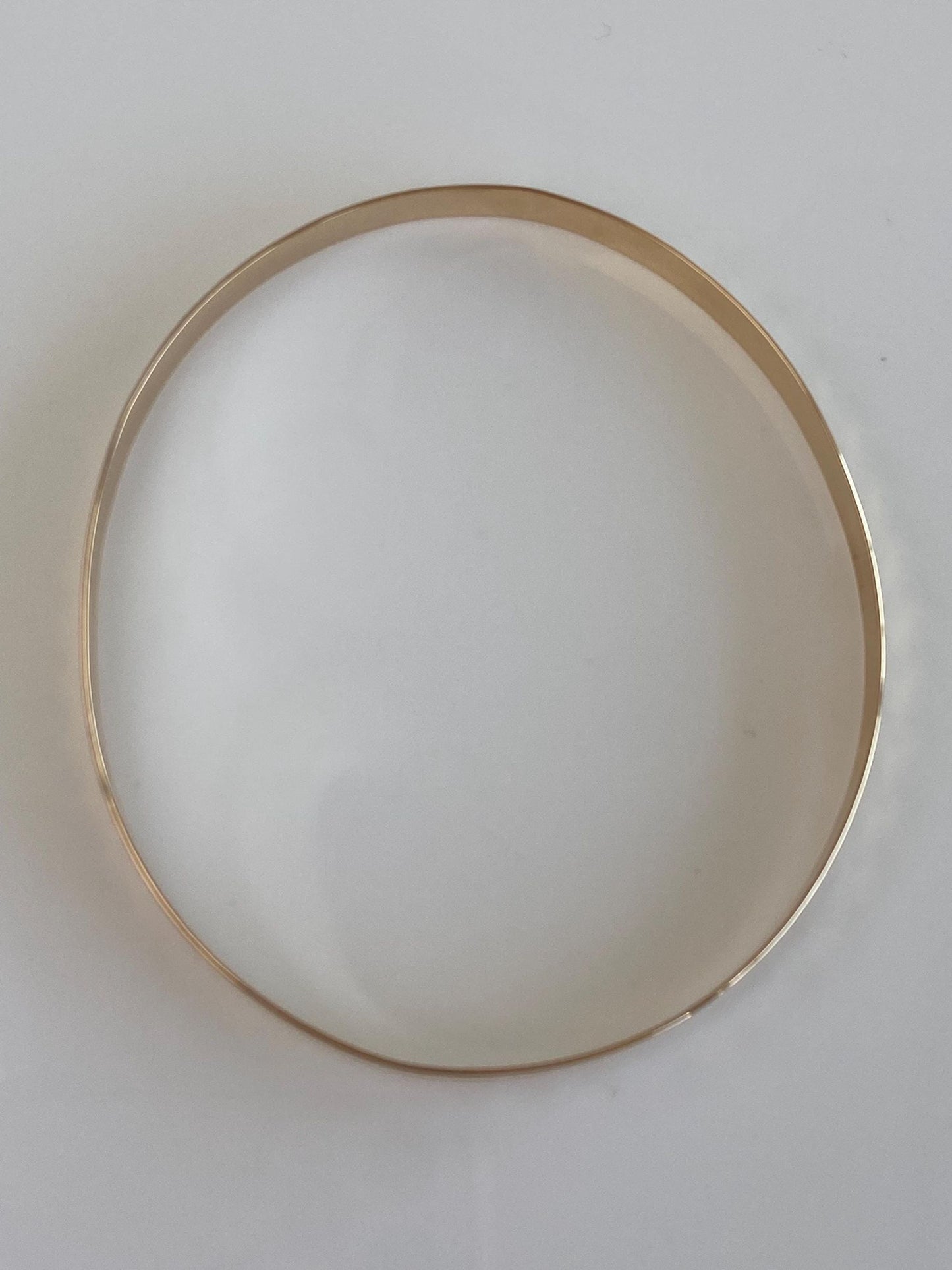 Vintage Solid 14k Yellow Gold Diamond Cut Bangle Bracelet - 8 1/4 Inches