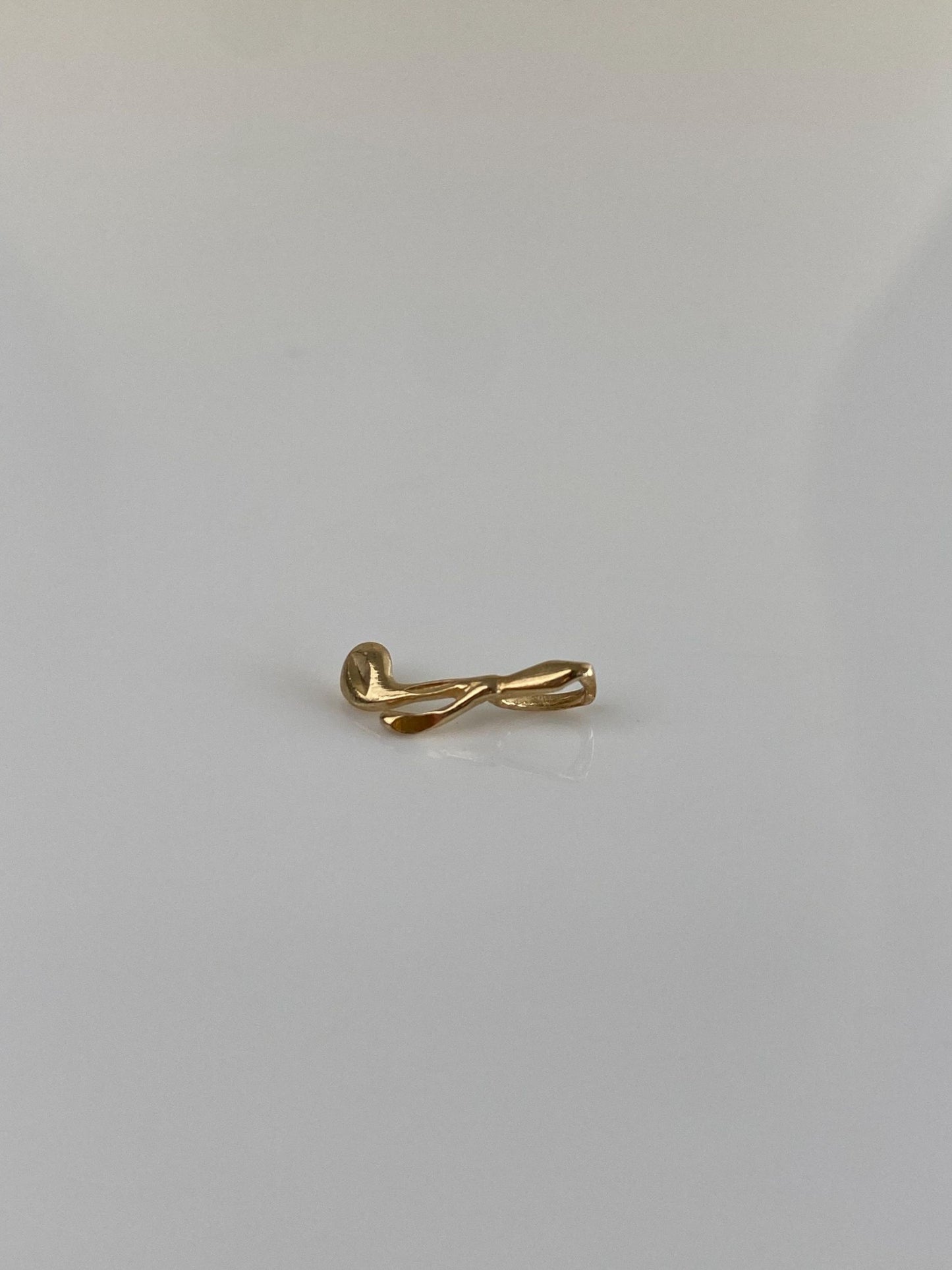 Vintage Solid 14k Yellow Gold Music Note Charm