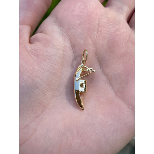 Vintage Solid 18k Yellow Gold Gondola Charm