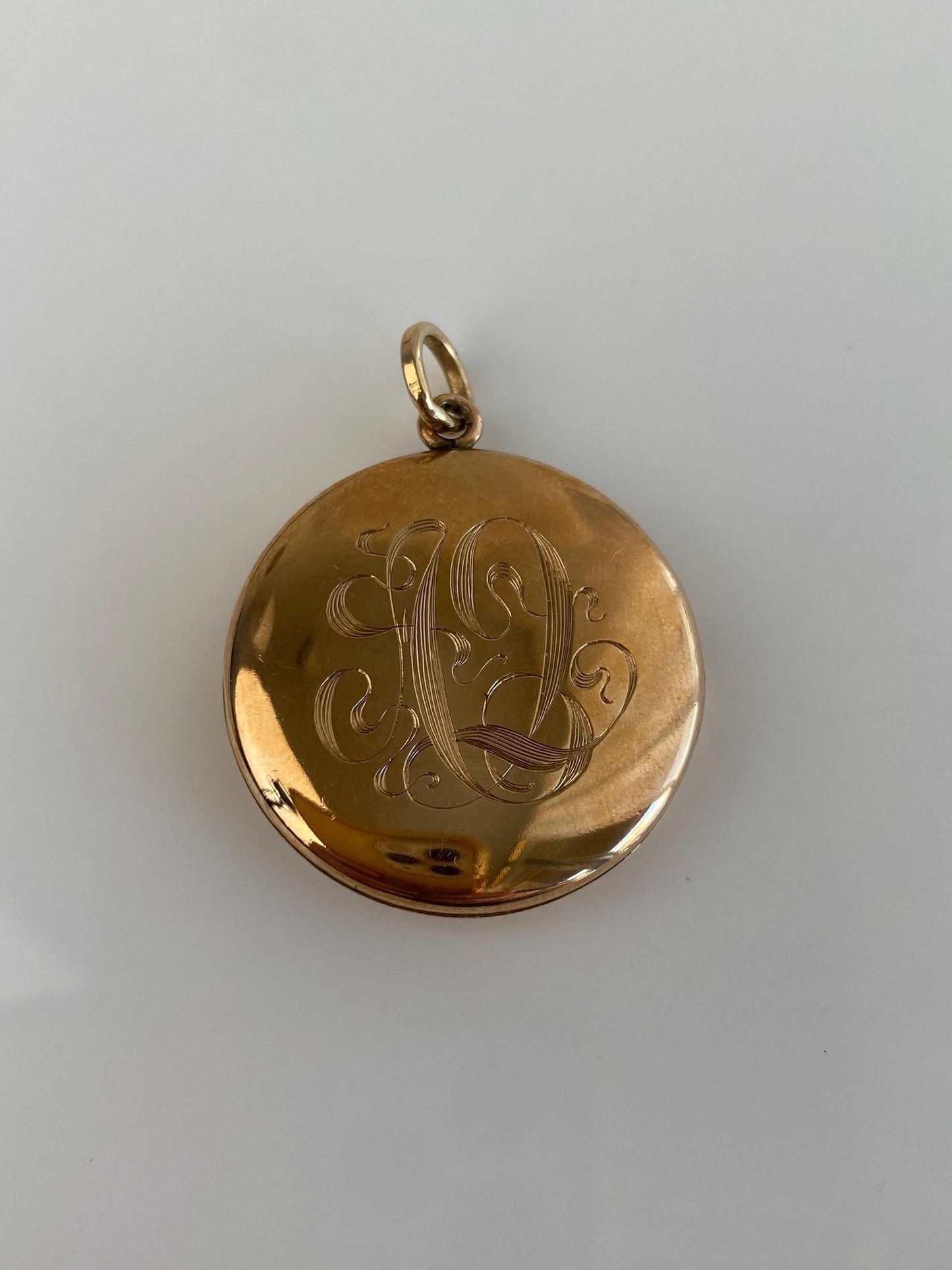 Vintage Solid 10k Yellow Gold Star Set Diamond Locket Charm