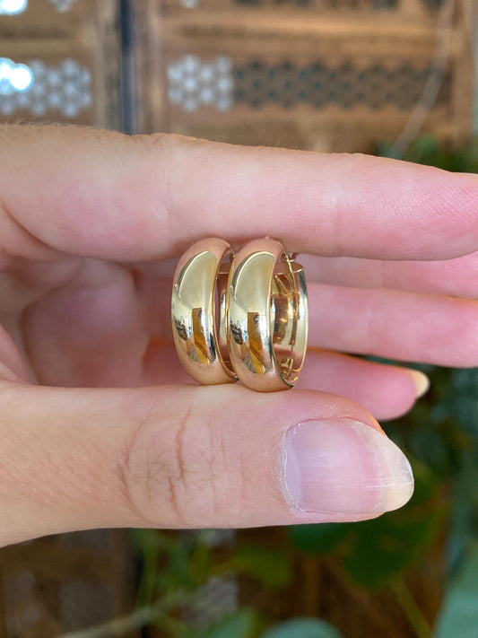 Vintage 14k Yellow Gold Hoop Earrings