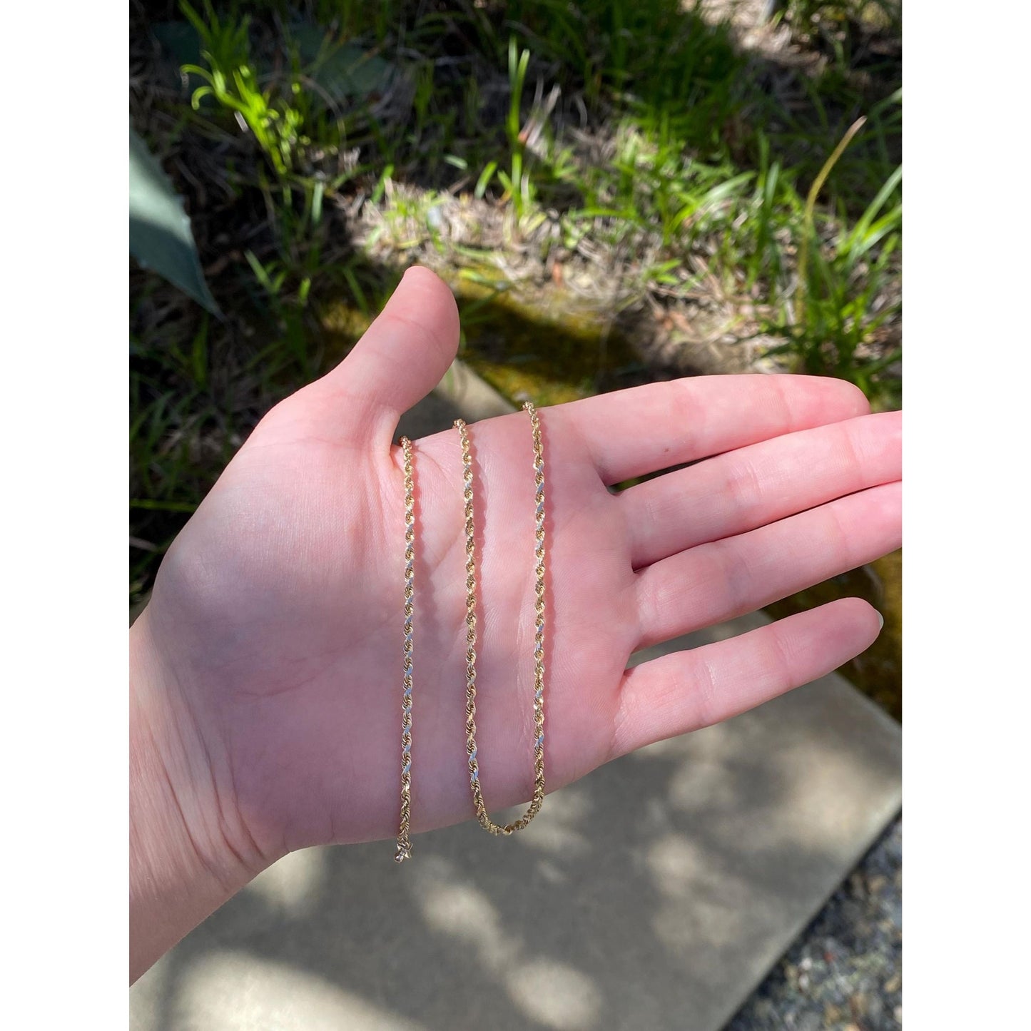 Vintage Solid 14k Yellow Gold Rope Chain Necklace - 20.5 inches