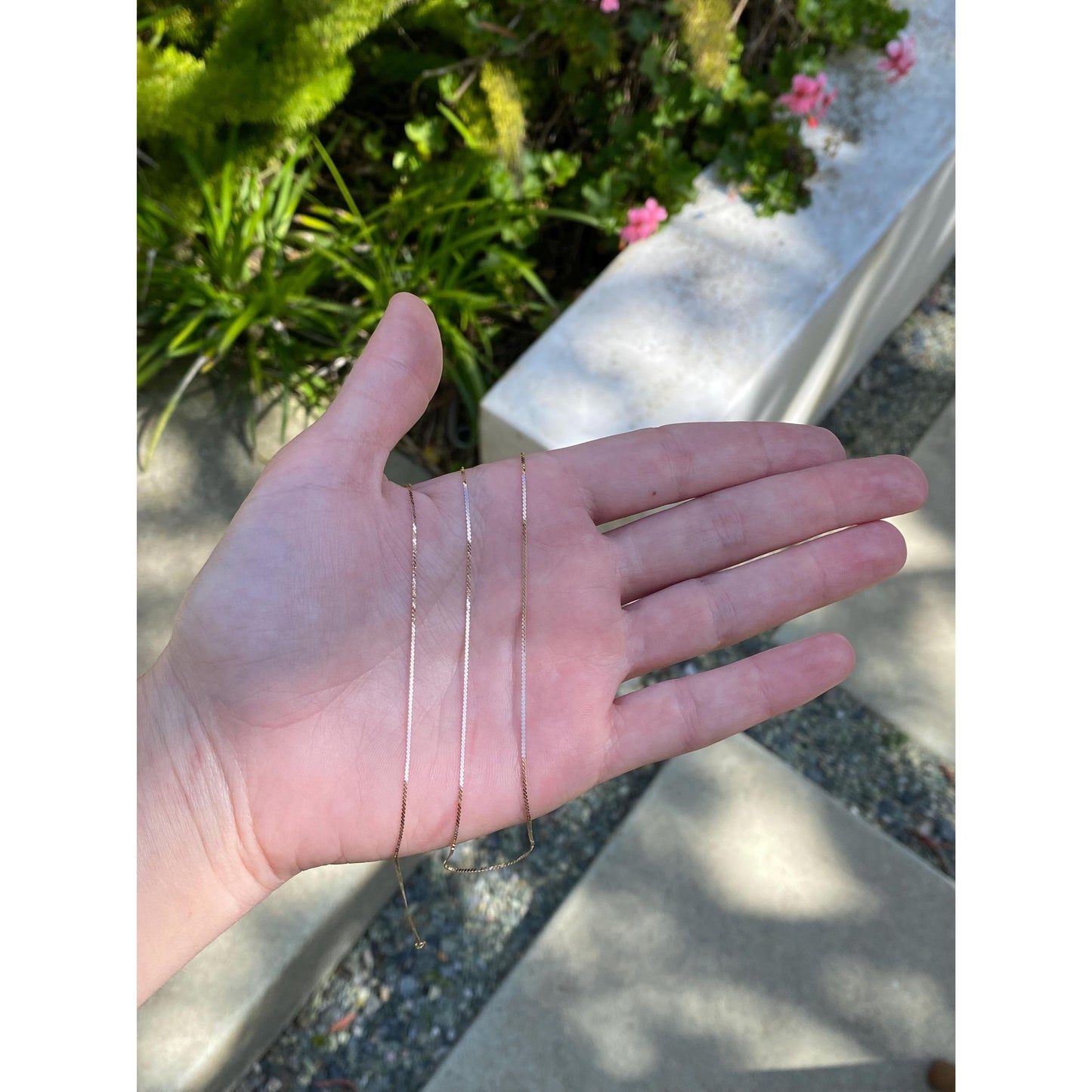 Vintage Solid 14k Yellow Gold Long Serpentine Chain Necklace - 24 inches