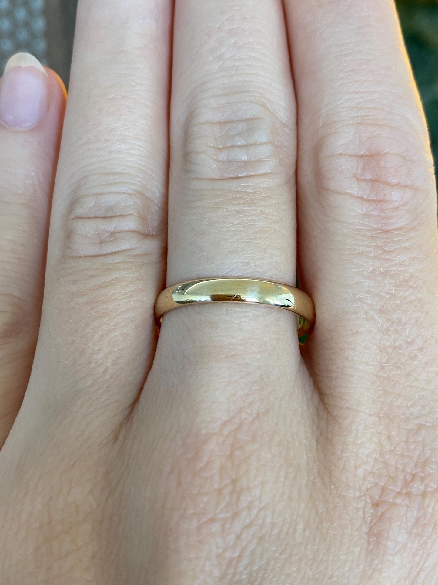 Vintage Solid 14k Yellow Gold Ring Band - Size 9.25