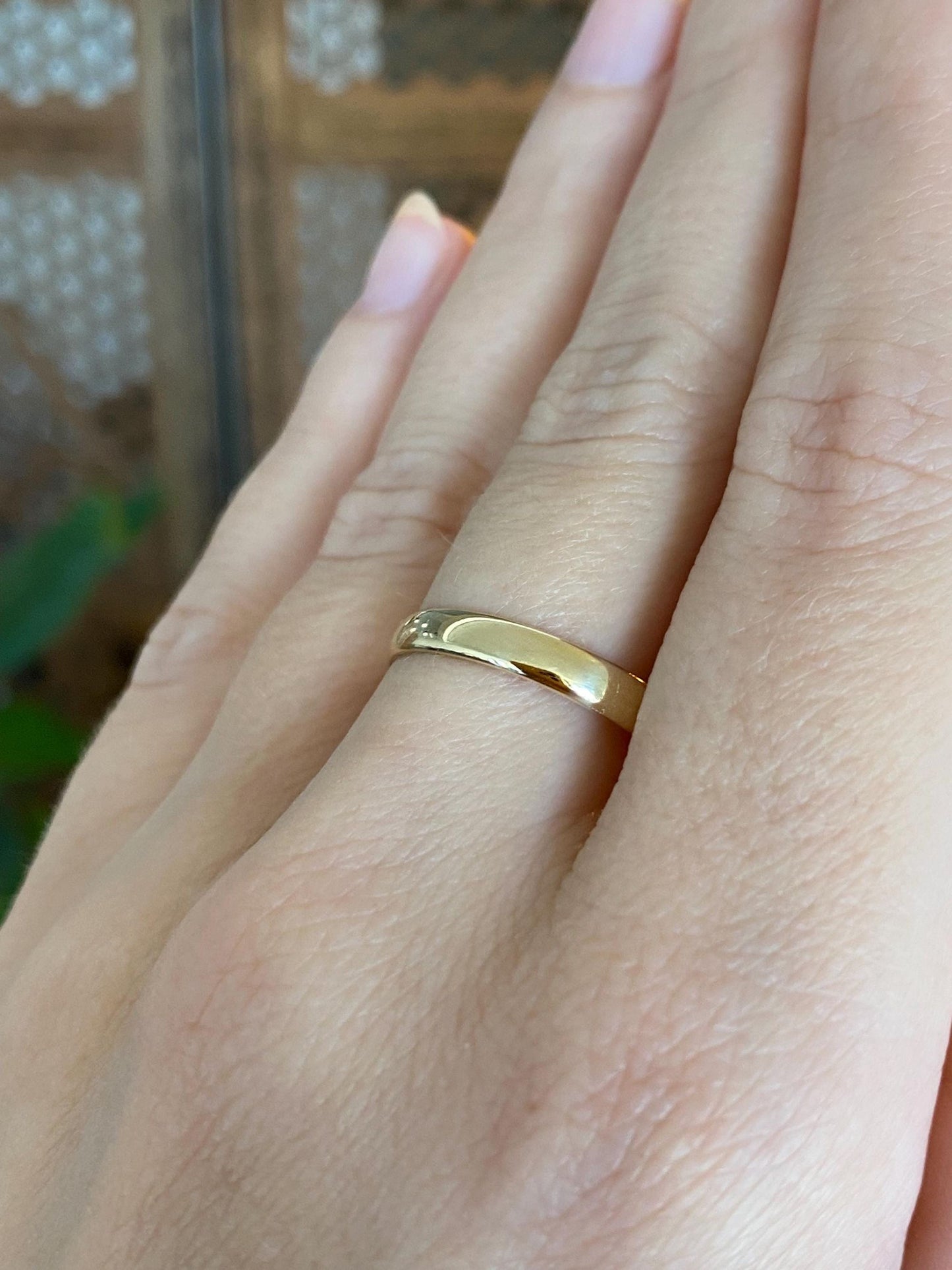 Vintage Solid 14k Yellow Gold Ring Band - Size 9.25