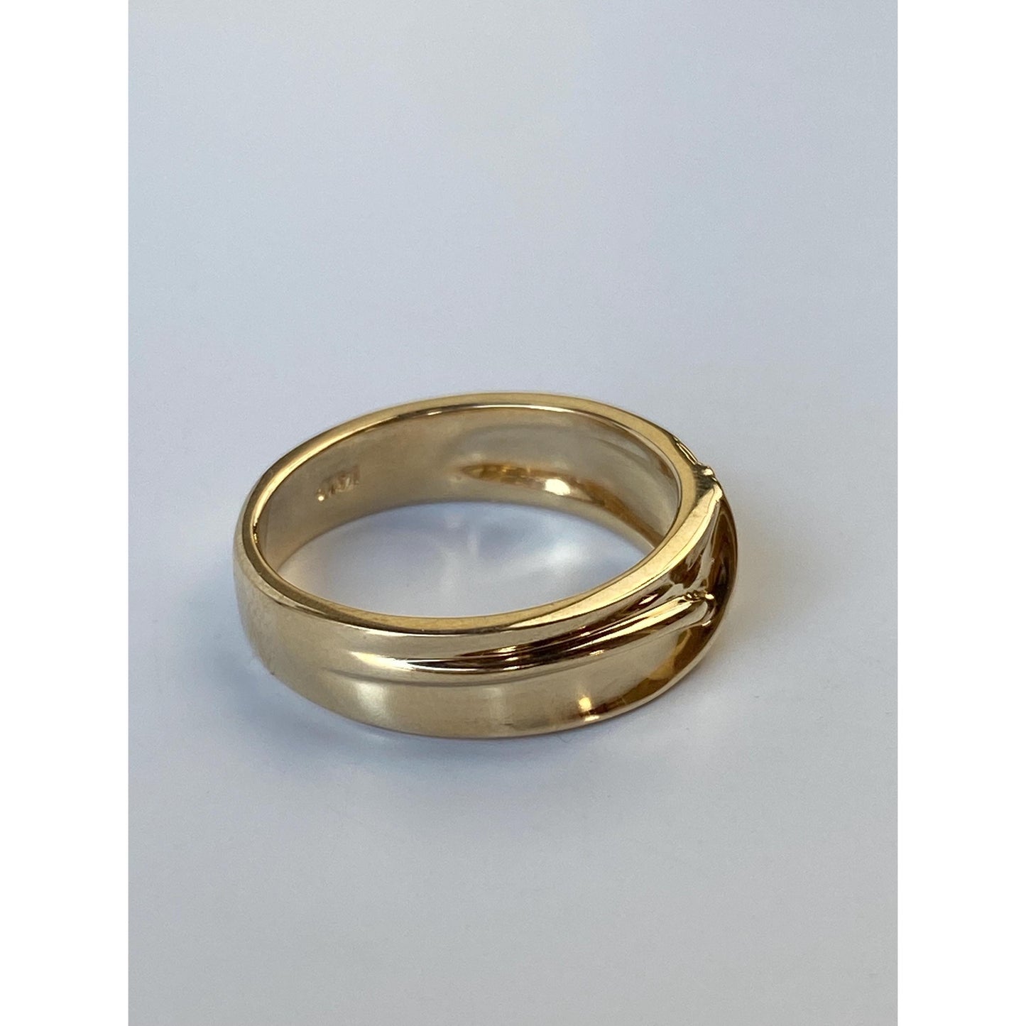 Solid 14k Yellow Gold Peridot Ring Band - Size 6.25