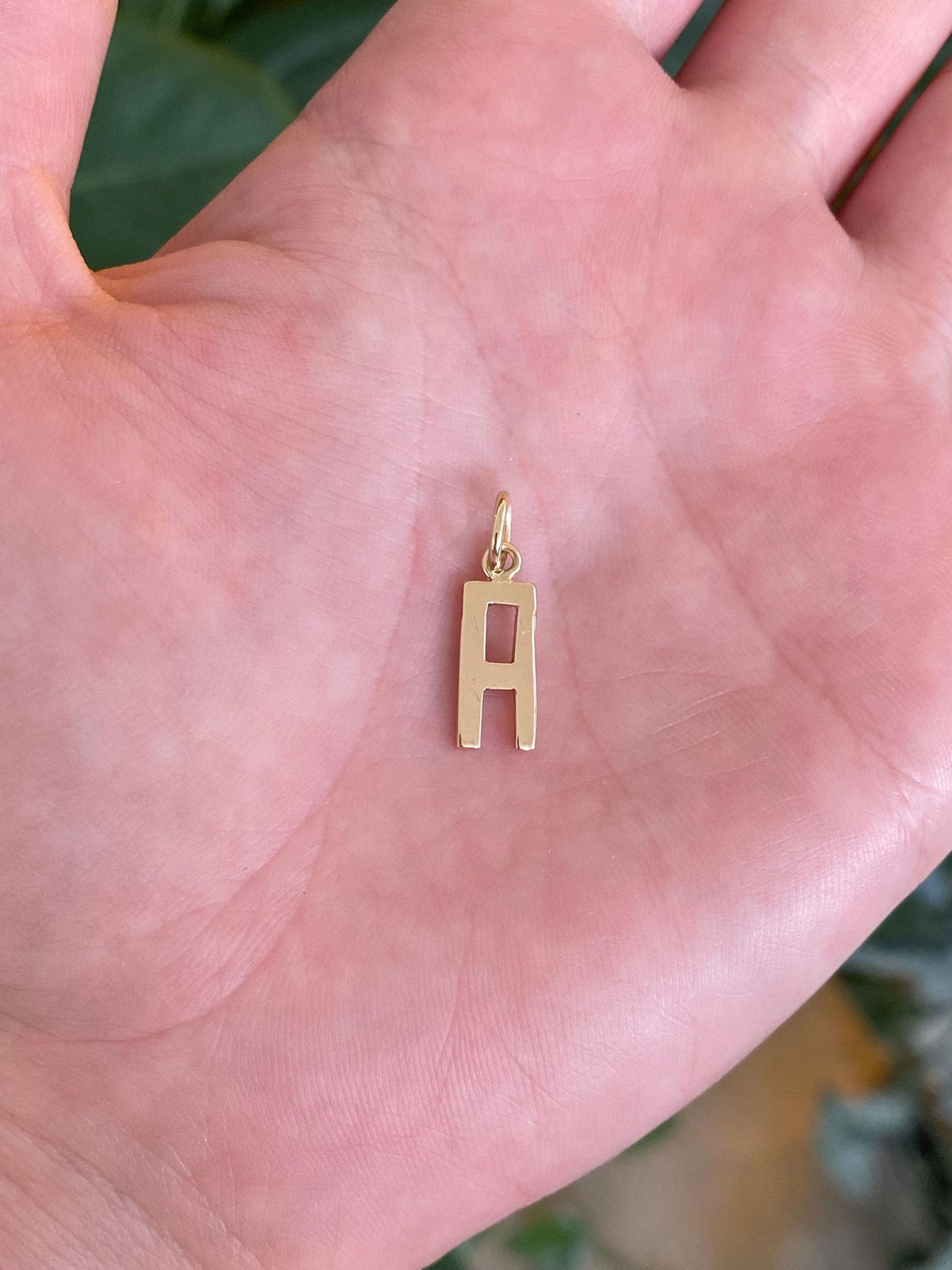 Solid 14k Yellow Gold Initial 'A' Charm