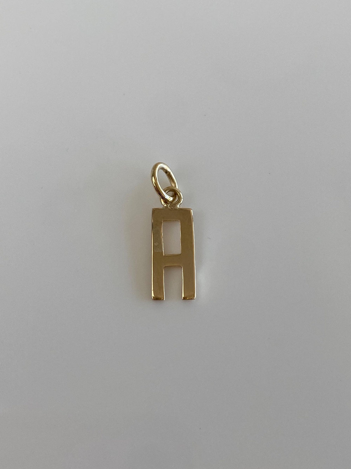 Solid 14k Yellow Gold Initial 'A' Charm