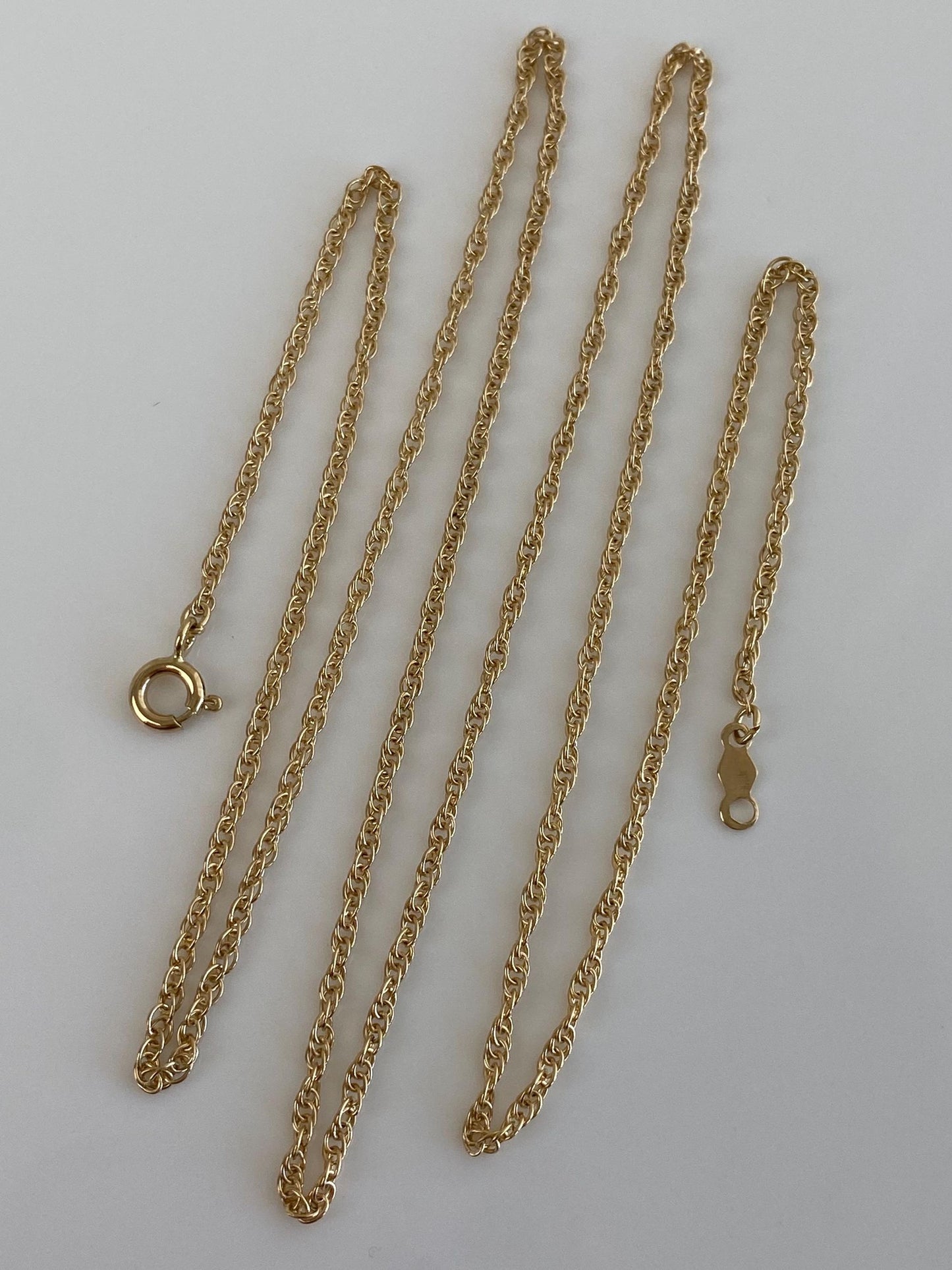 Vintage Solid 14k Yellow Gold Chain Necklace - 24.25 inches