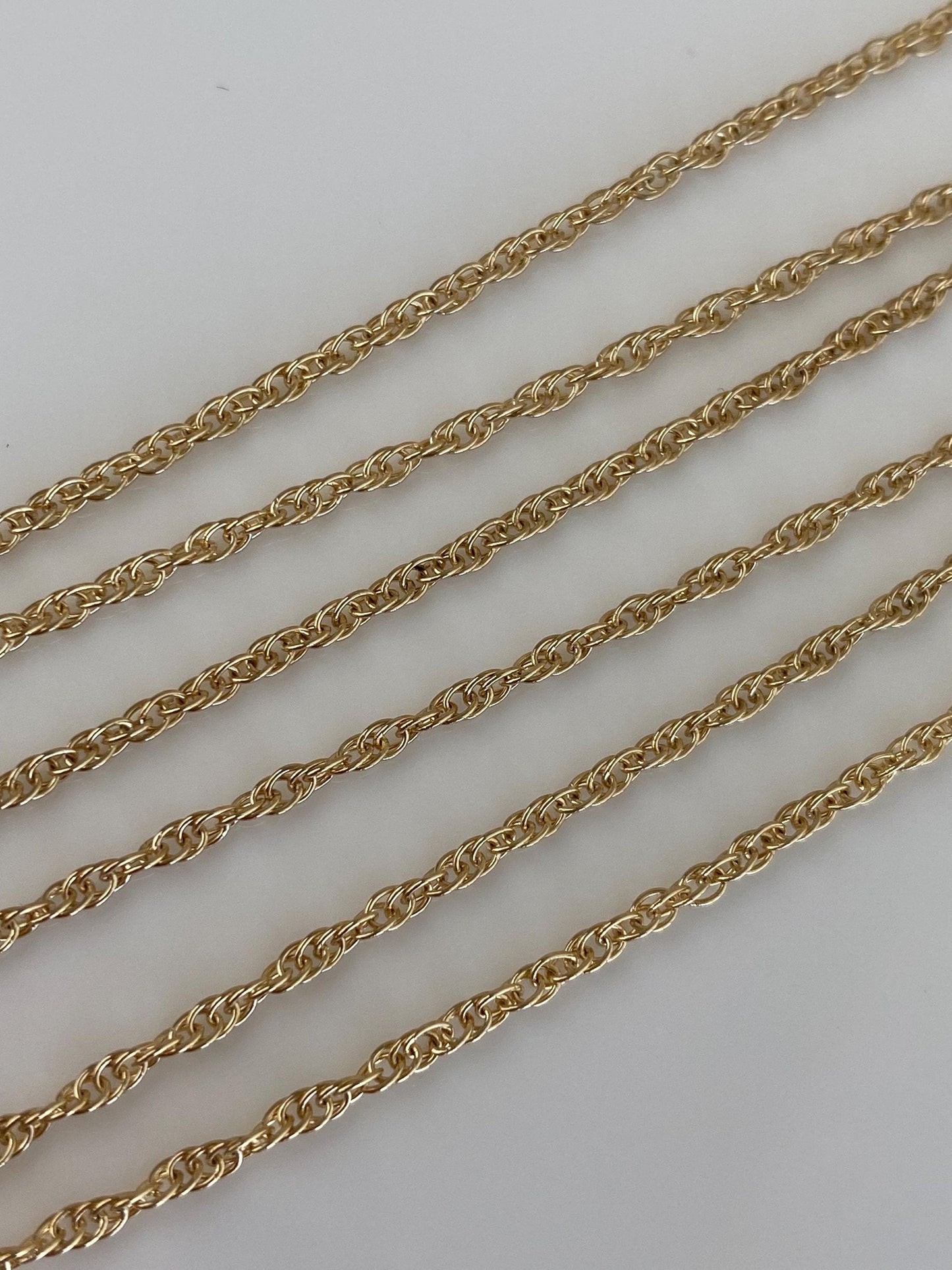 Vintage Solid 14k Yellow Gold Chain Necklace - 24.25 inches