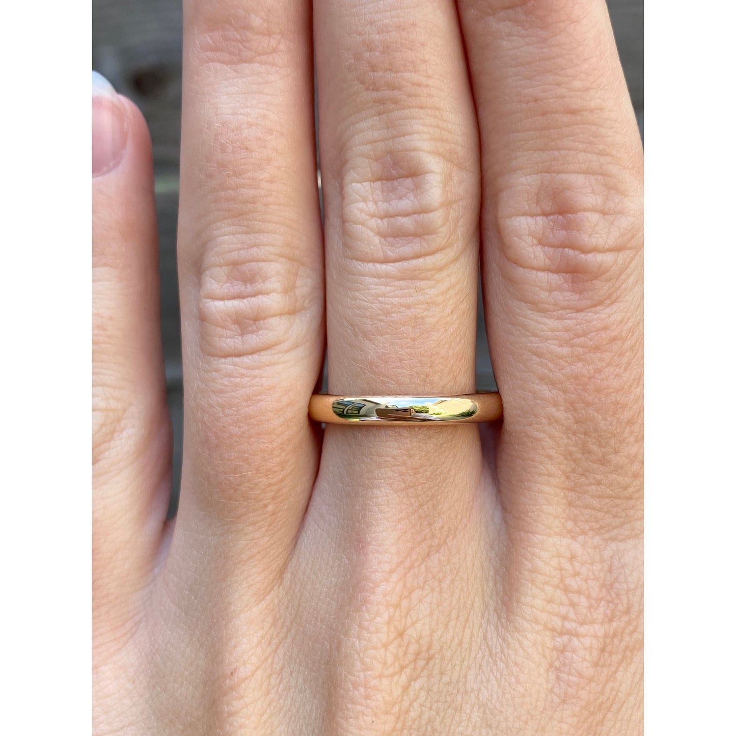 Vintage Solid 14k Yellow Gold Ring Band - Size 9.5