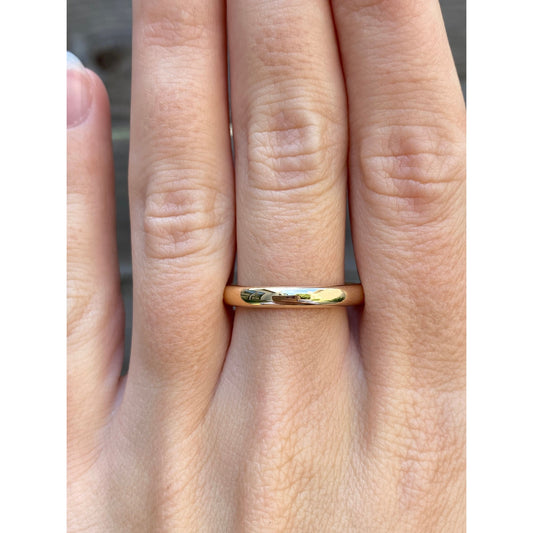 Vintage Solid 14k Yellow Gold Ring Band - Size 9.5