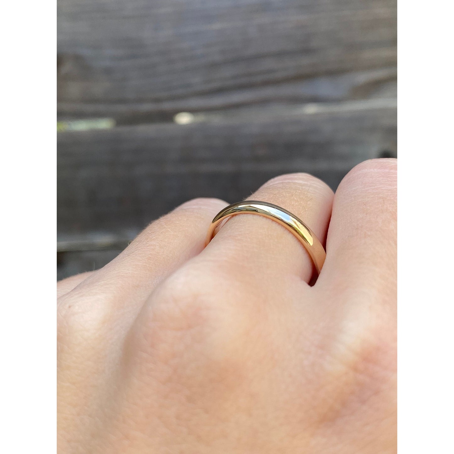 Vintage Solid 14k Yellow Gold Ring Band - Size 9.5