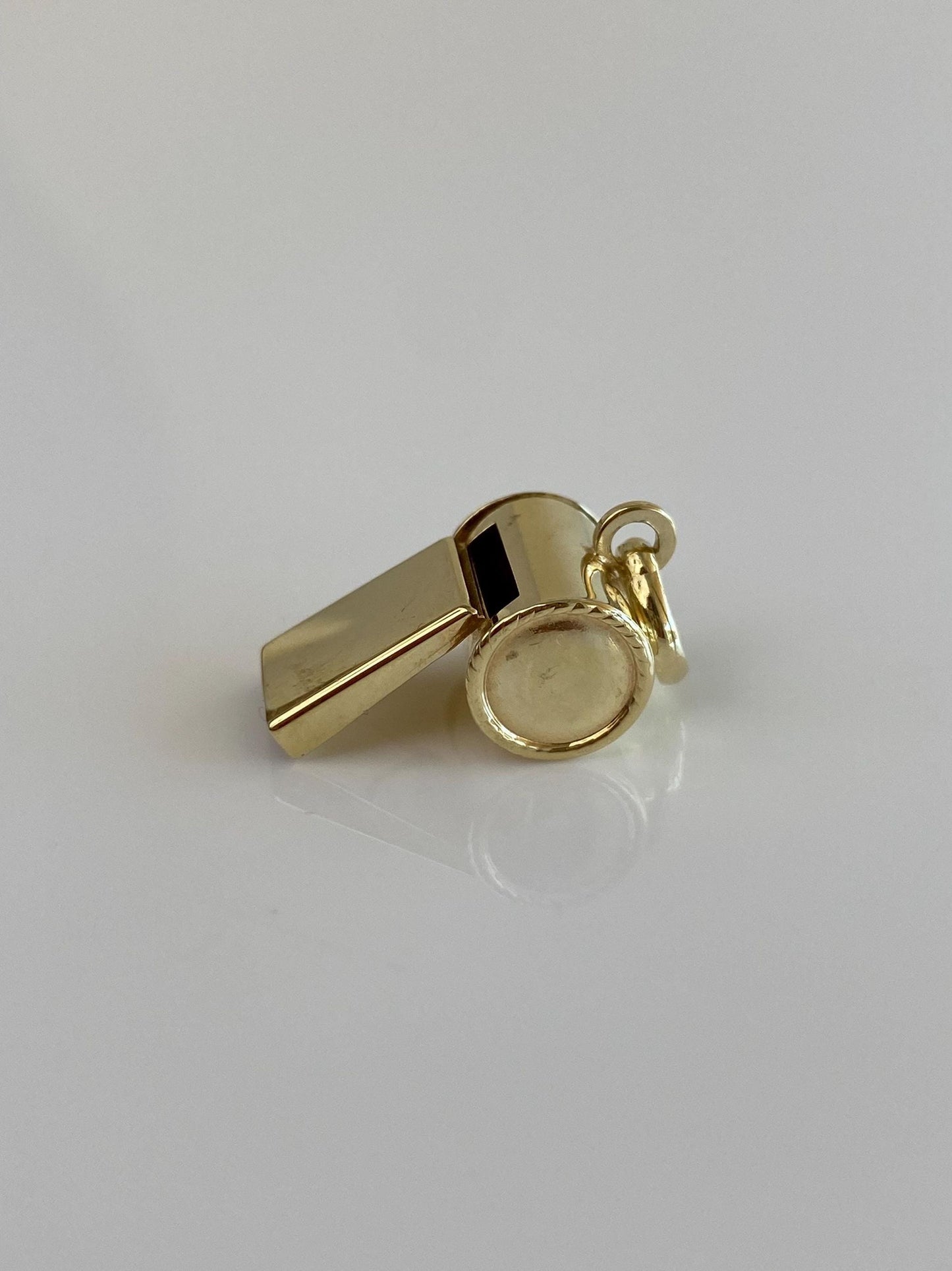 Vintage 14k Yellow Gold Whistle Charm