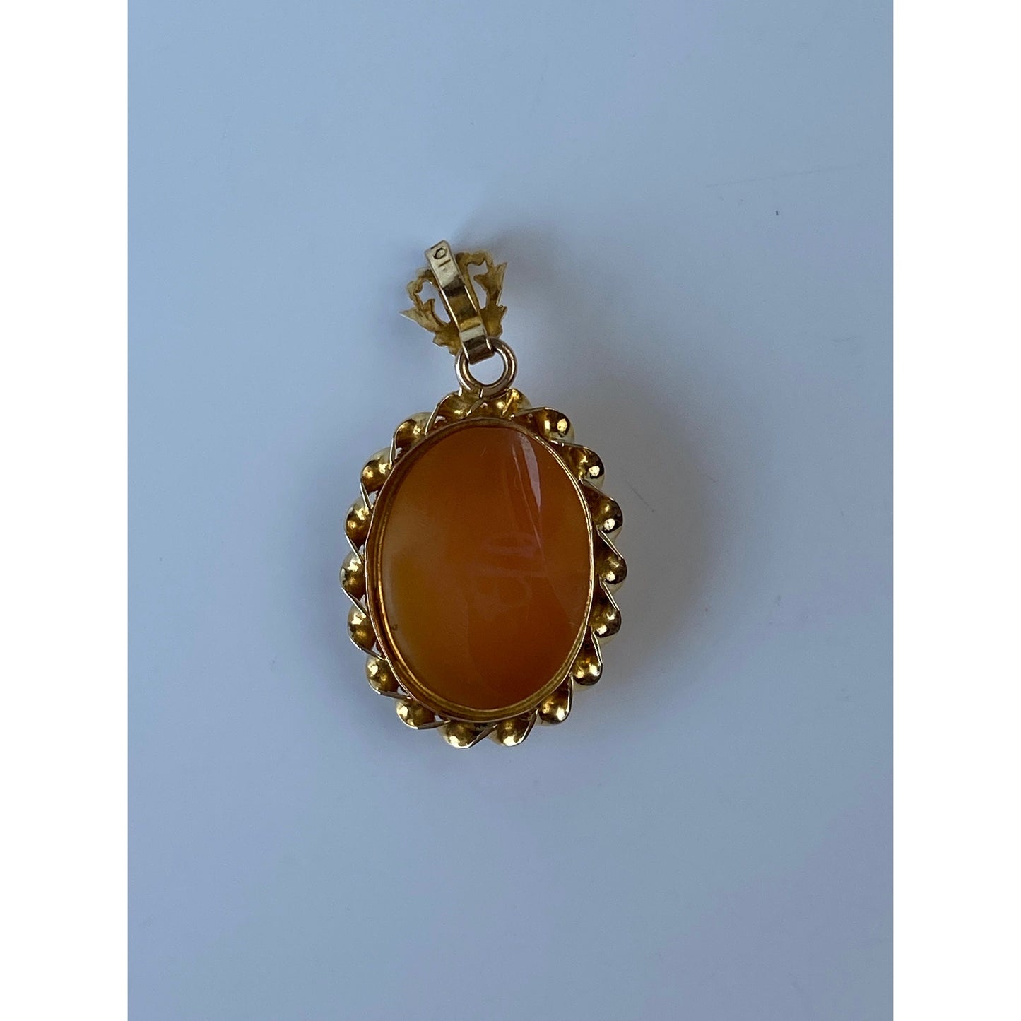 Vintage Solid 10k Yellow Gold Cameo Charm