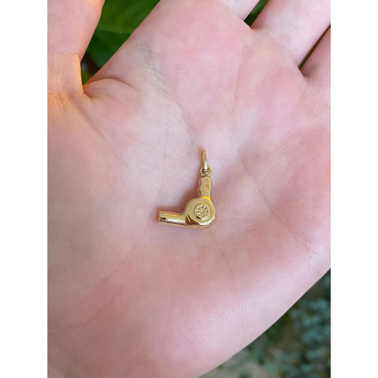 Vintage 14k Yellow Gold Blow Dryer Charm