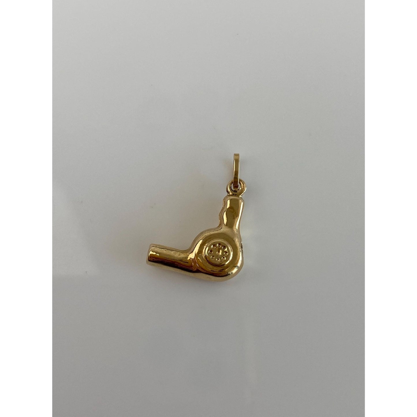 Vintage 14k Yellow Gold Blow Dryer Charm